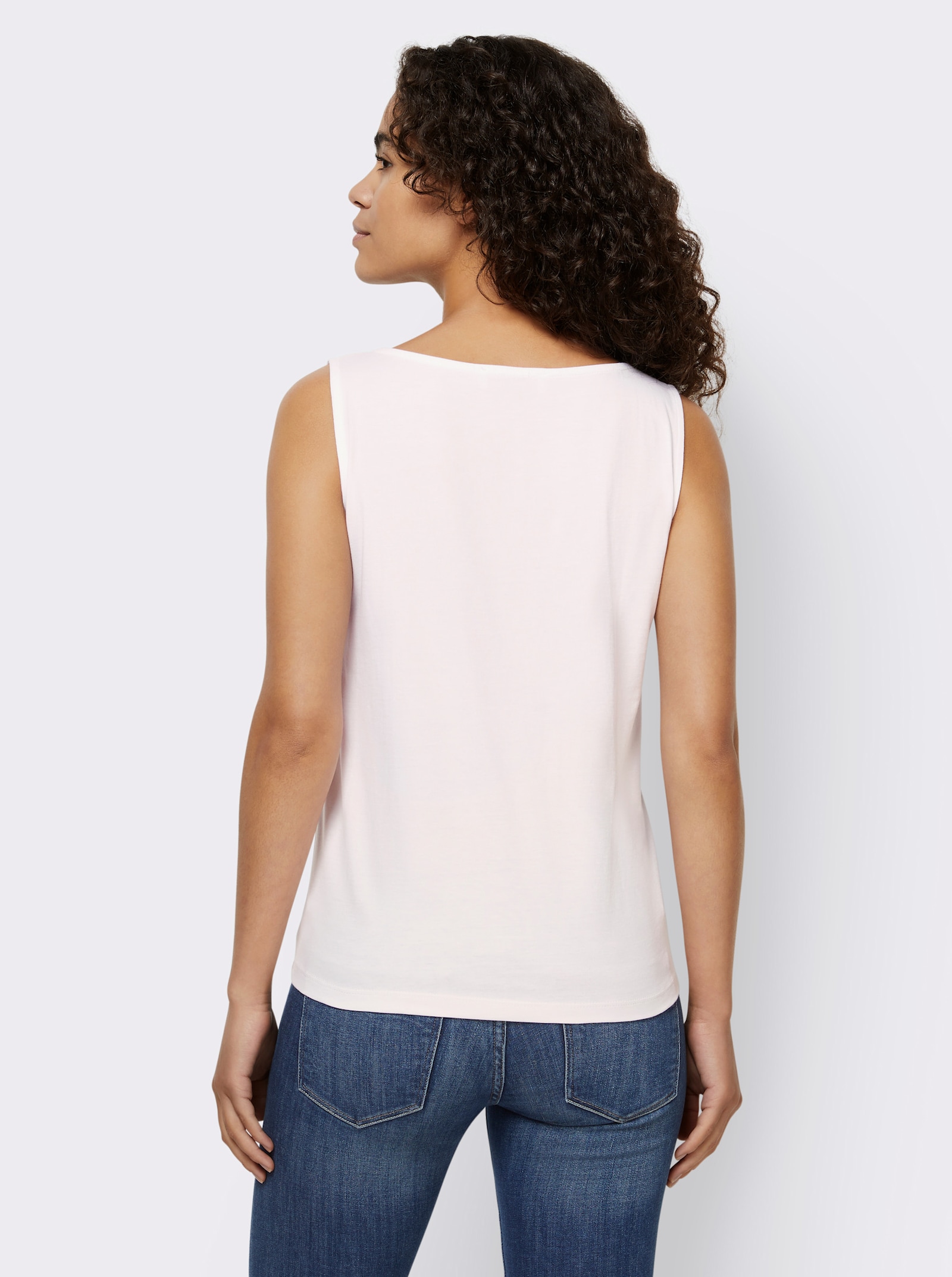 heine Shirttop mit Spitzen-Applikation - ecru