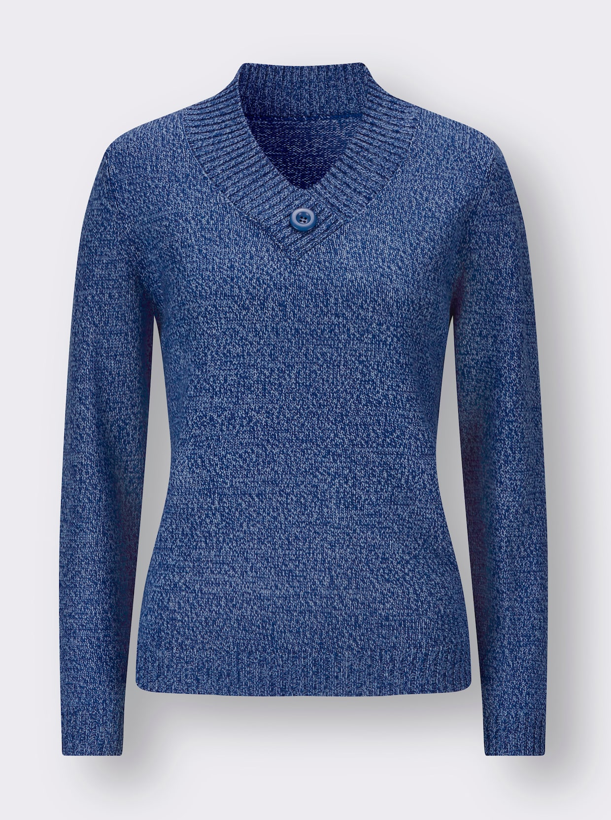 Pullover met lange mouwen - koningsblauw/bleu gemêleerd