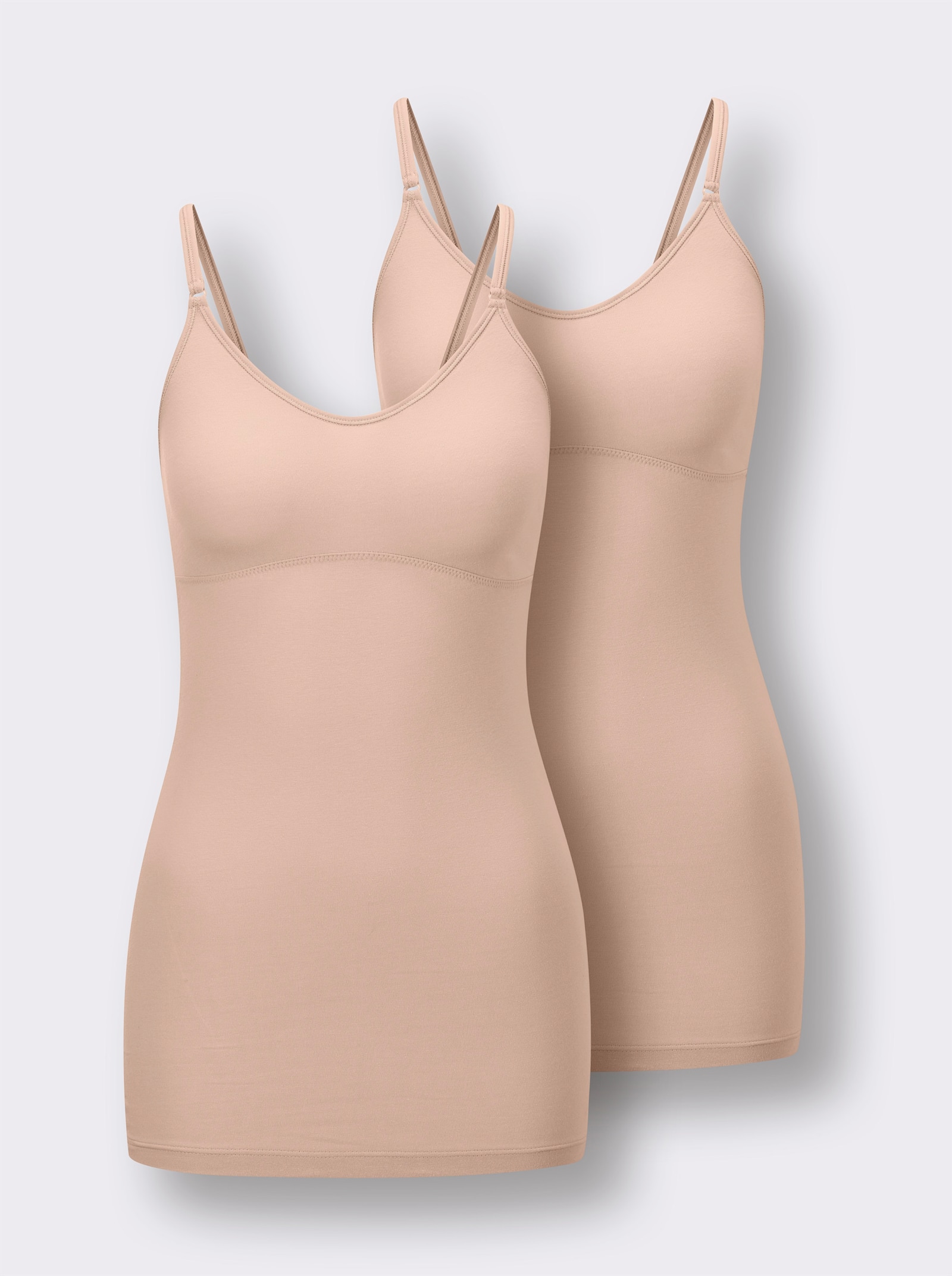 wäschepur BH-linne med dubbelt formpressade kupor - kamel