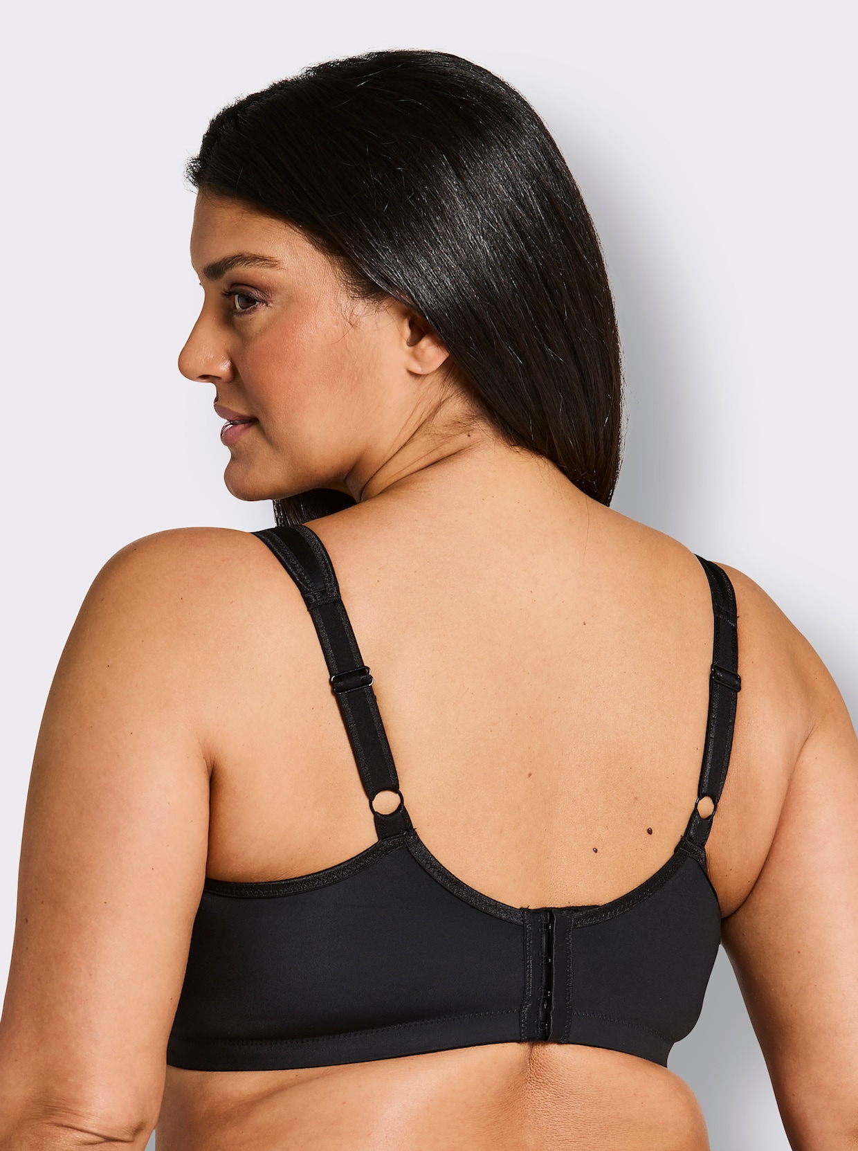Miss Mary T-Shirt-BH ohne Bügel mit Mesh-Einsatz - schwarz