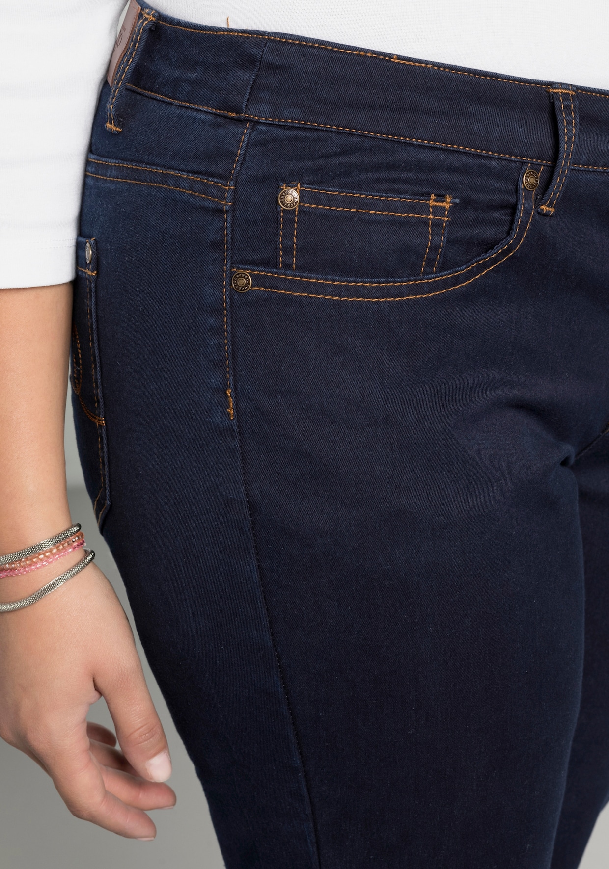 sheego 5-Pocket-Jeans - blue black denim