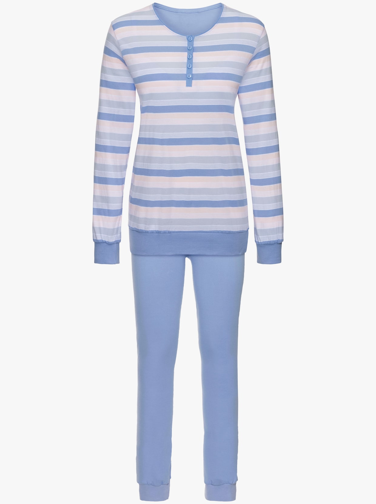 Normann Schlafanzug - bleu-geringelt