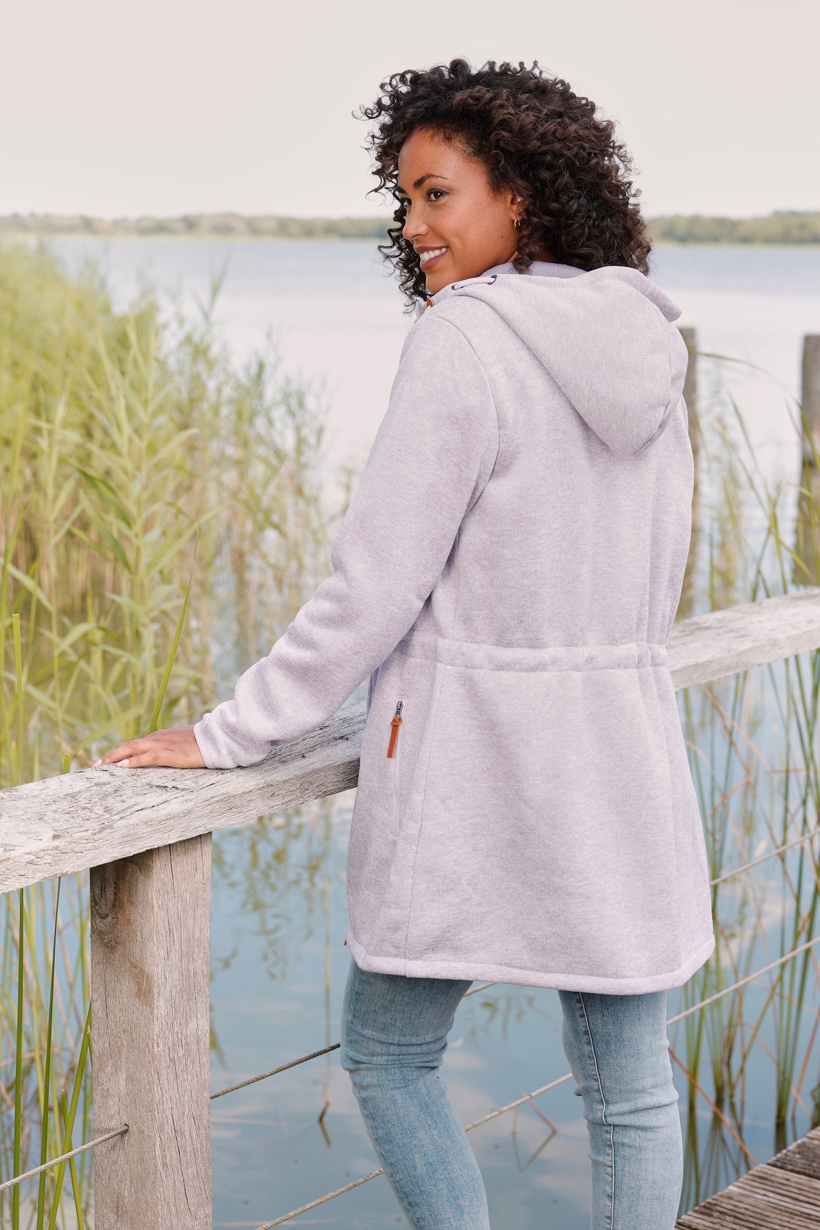 LASCANA Fleecejacke - lila