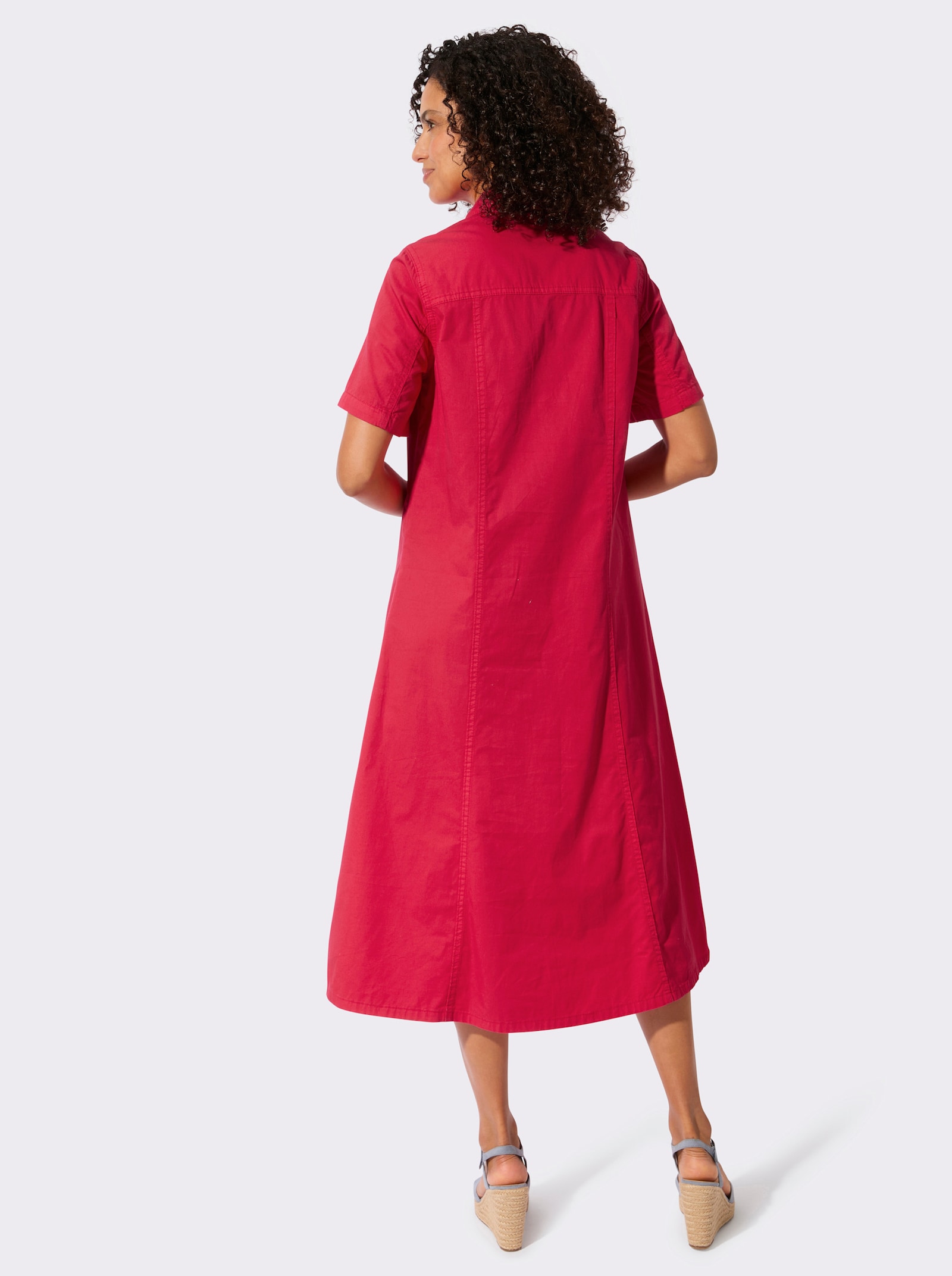 Jeansjurk in A-lijn - aardbei