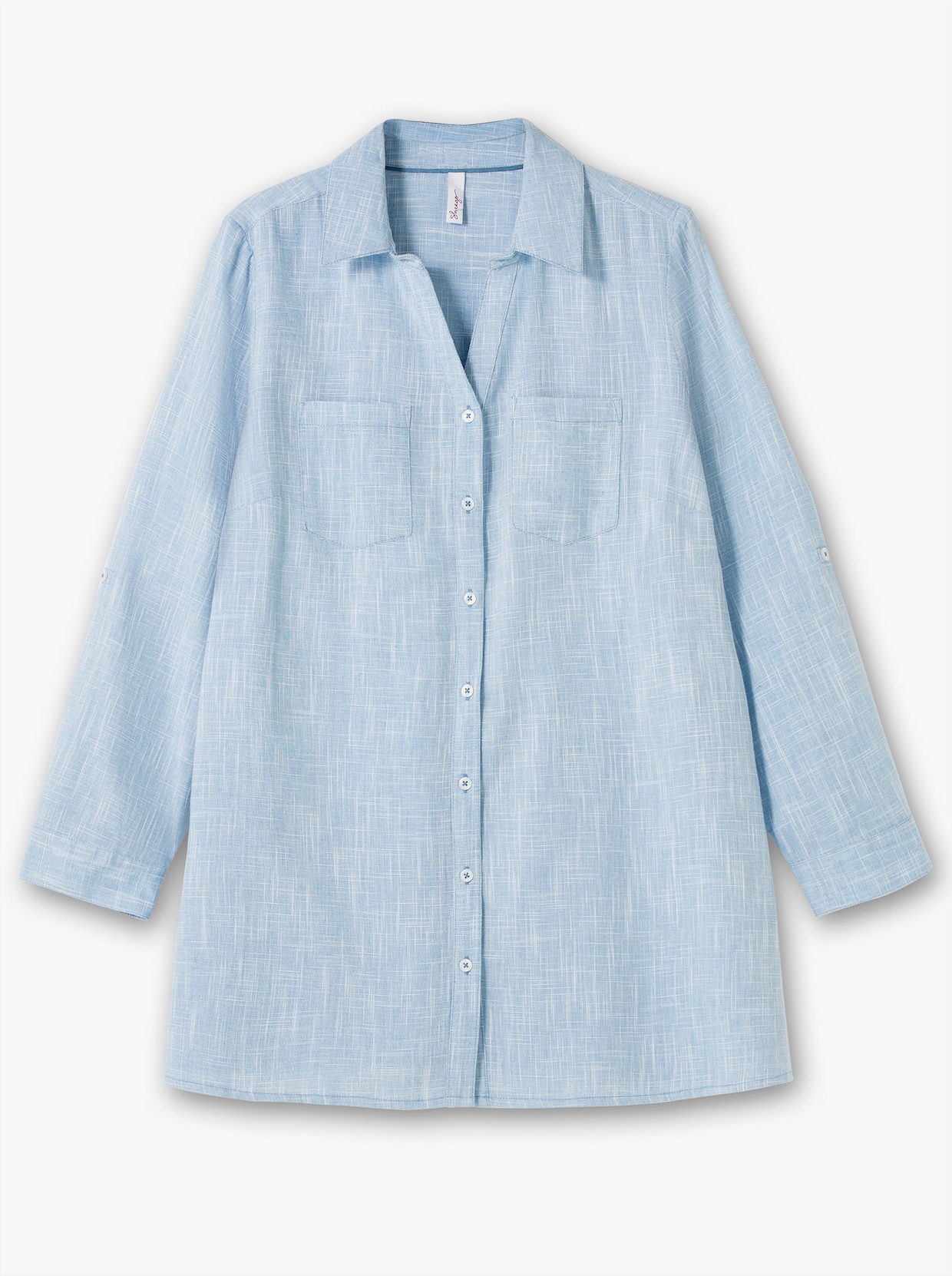 sheego Hemdbluse - blau