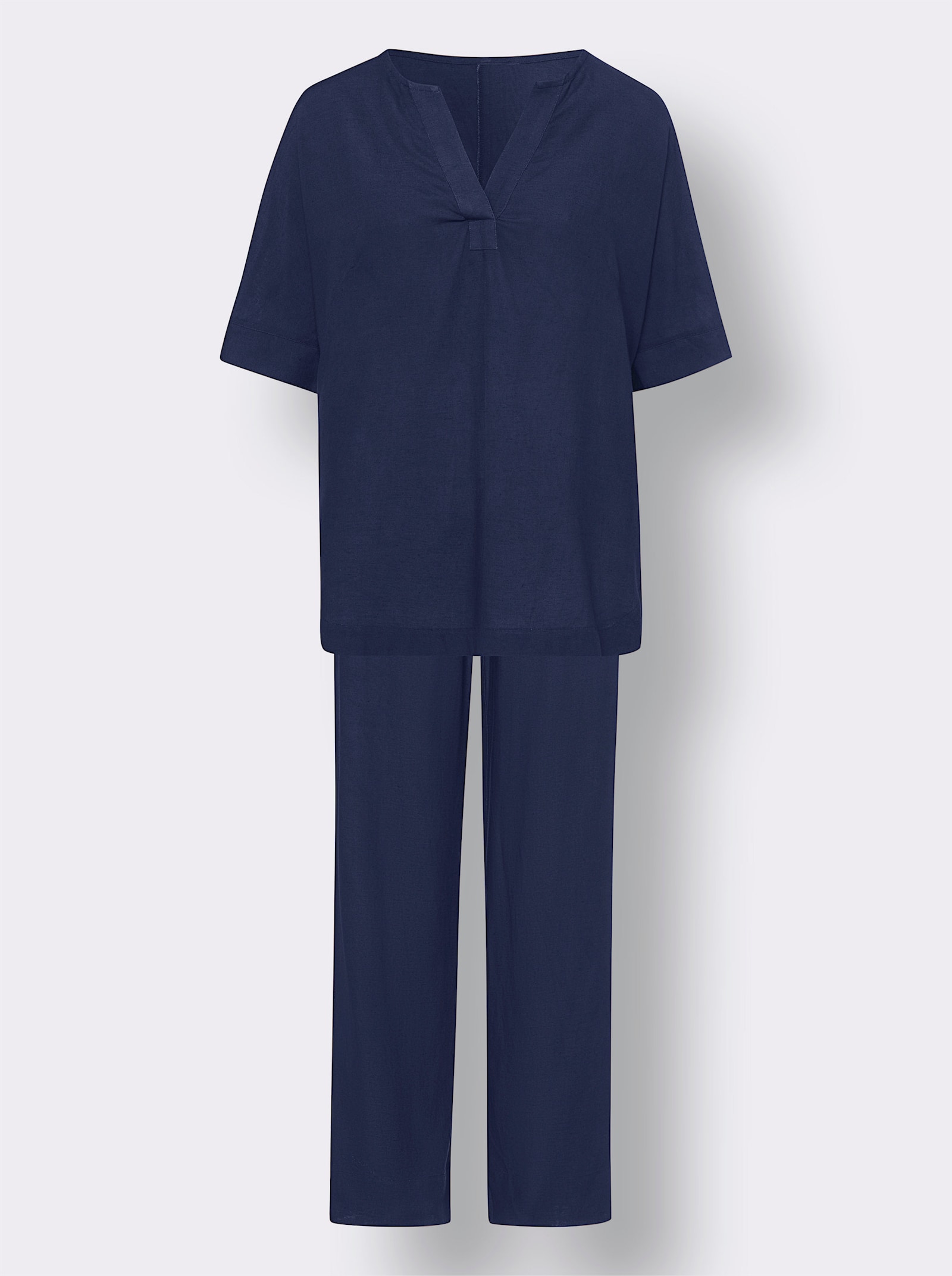 heine Hosenanzug mit Leinen - marine