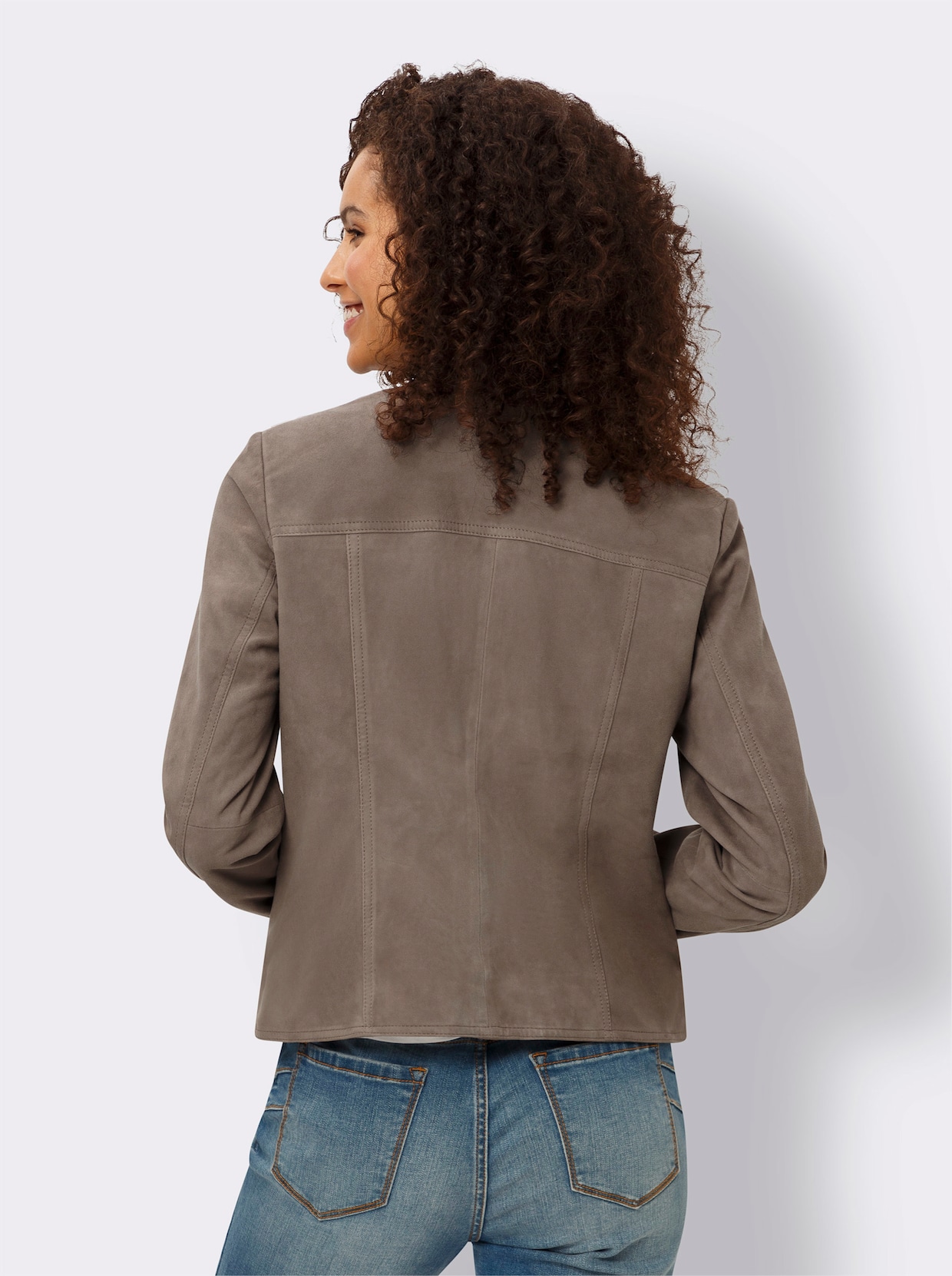 heine Lederjacke - taupe