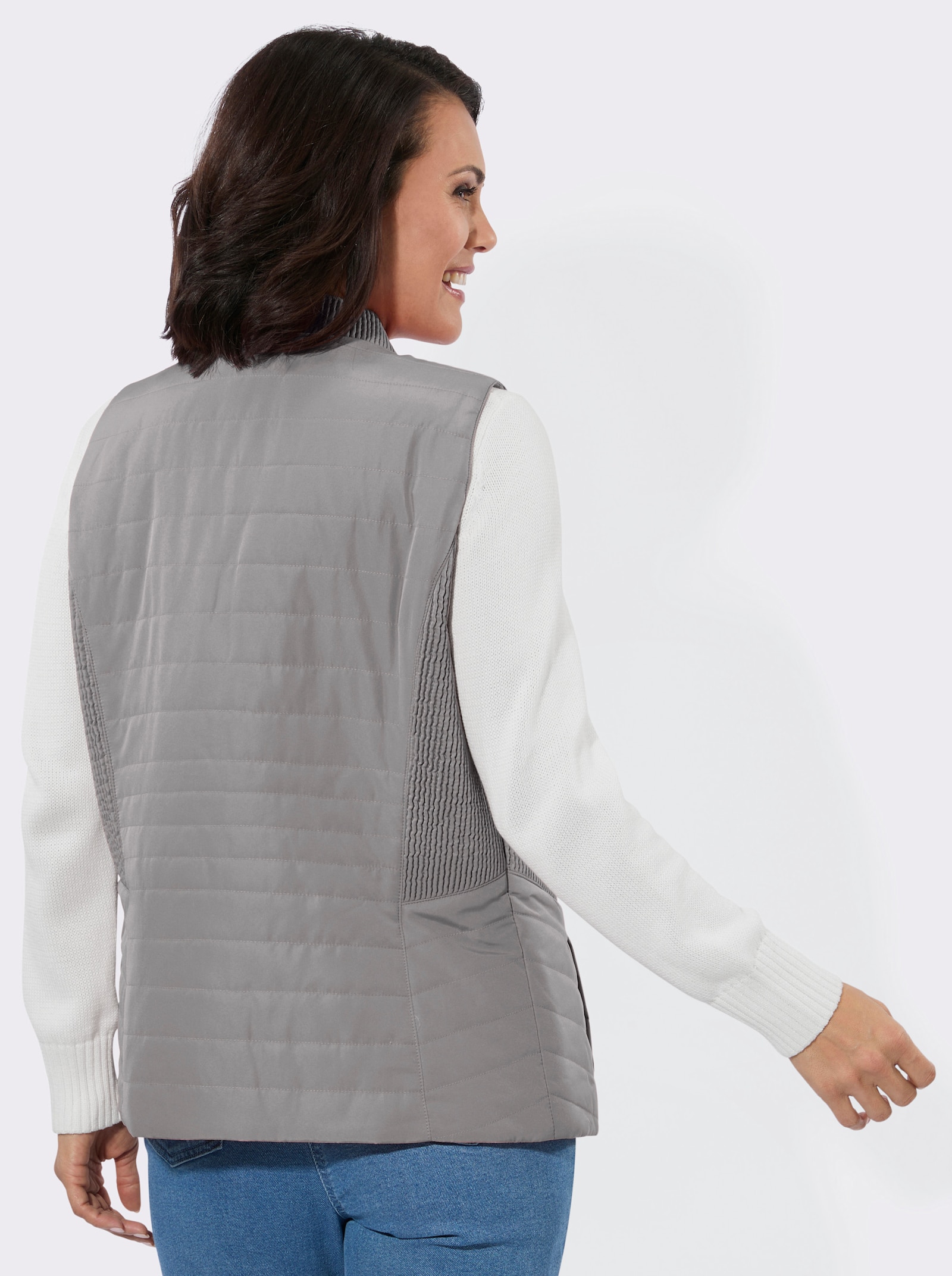 Steppweste - steingrau