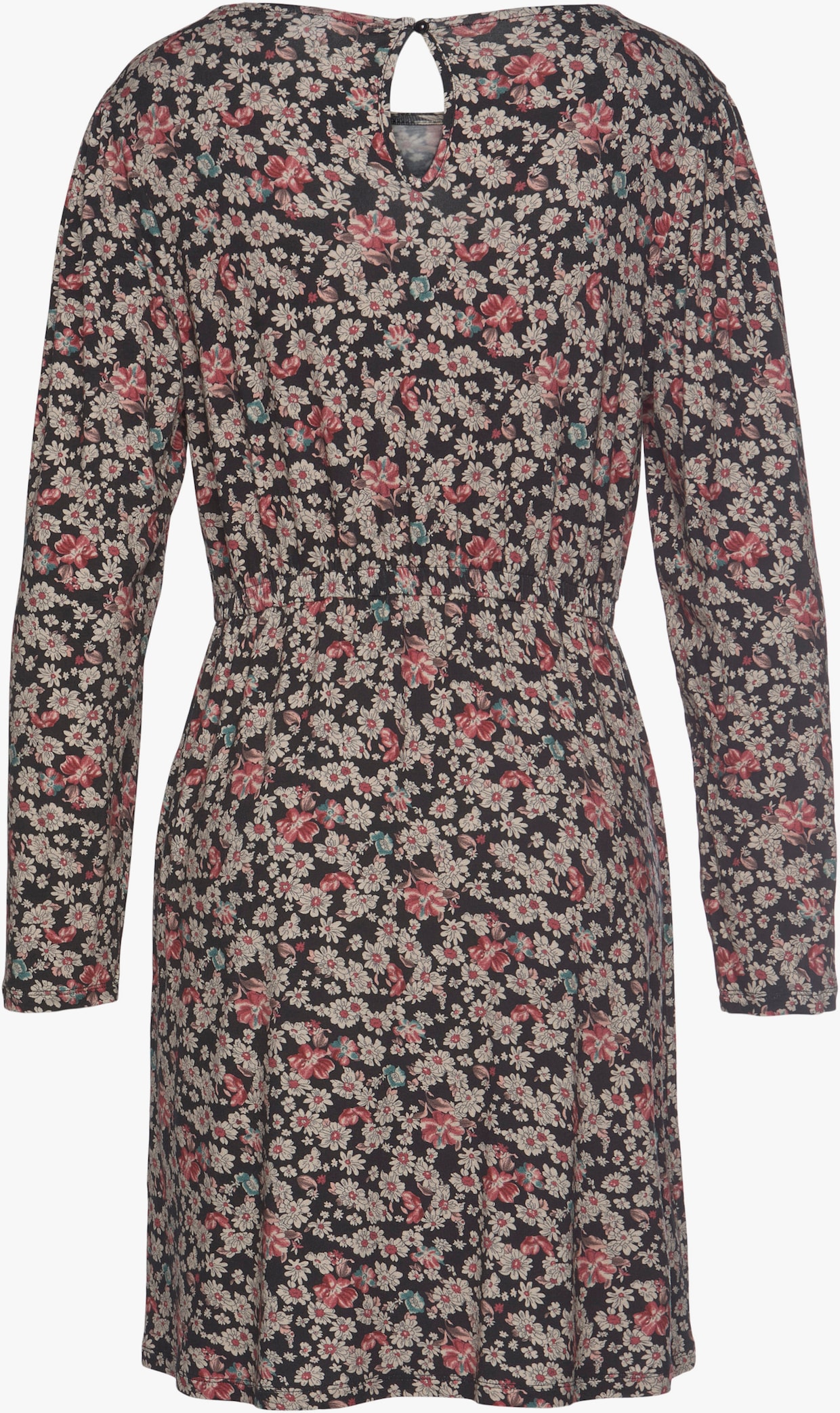 LASCANA Jersey jurk - zwart geprint