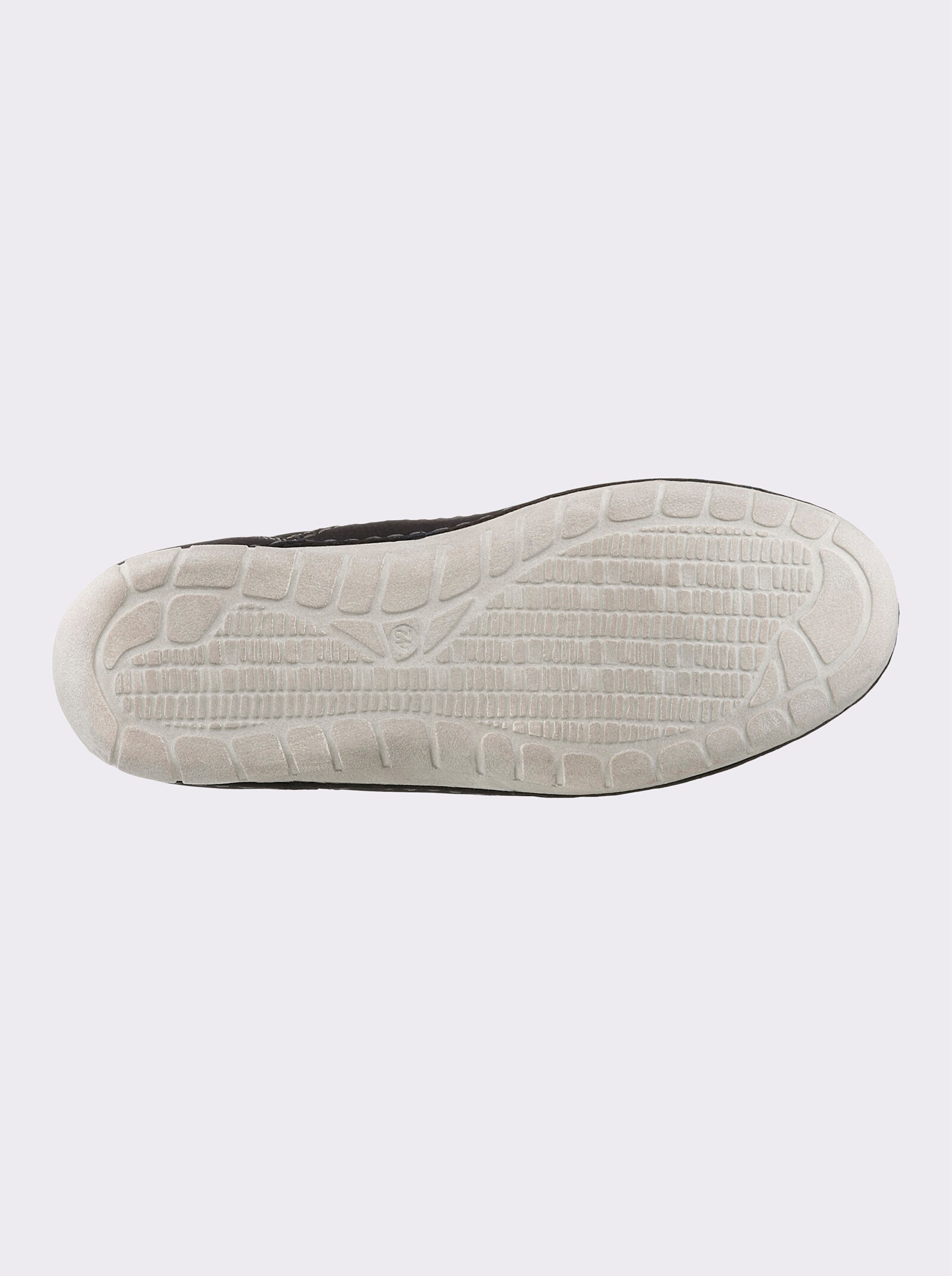 Naturläufer Slipper aus Nubukleder, mit Perforation - dunkelblau