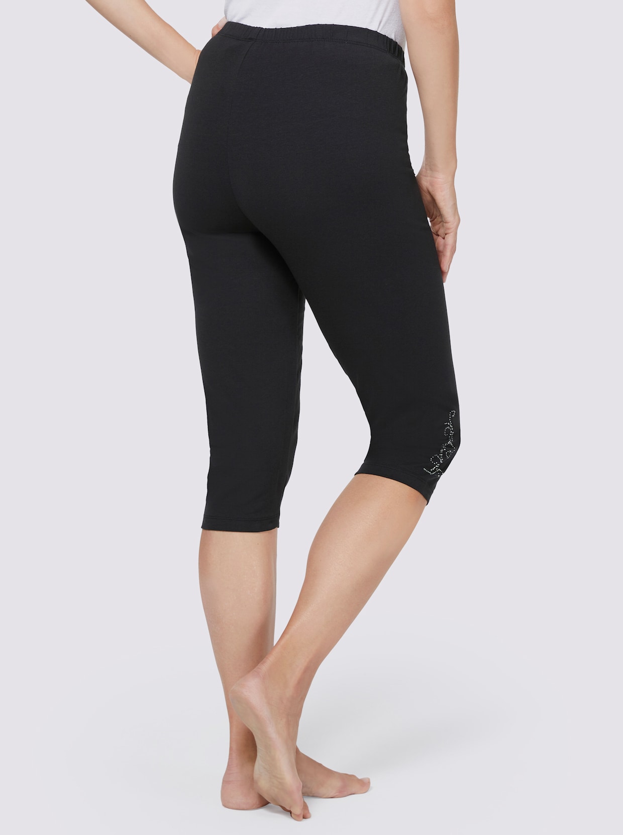 feel good Capri-legging - zwart + wit