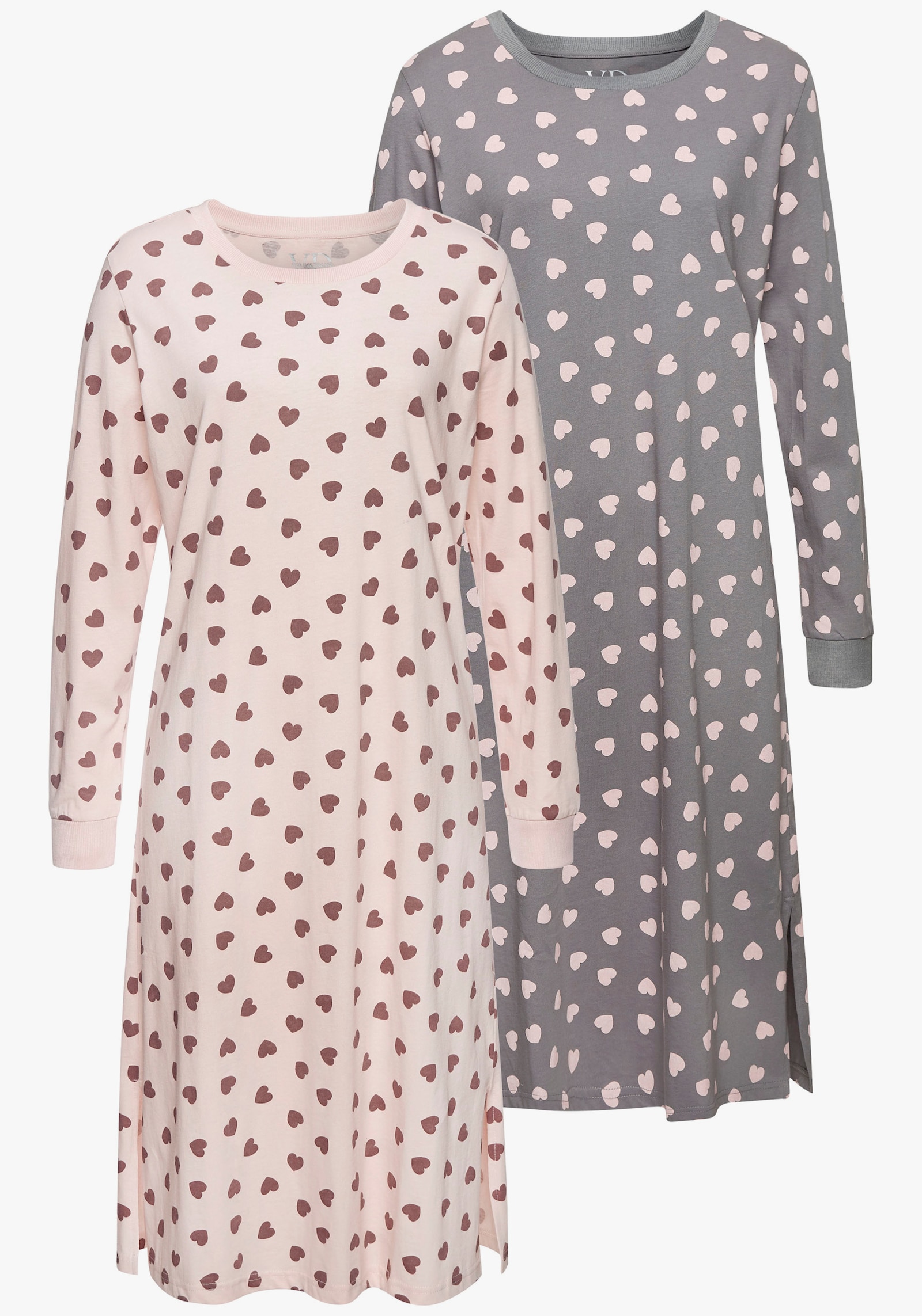 Vivance Dreams Nachthemd - taupe + rosa