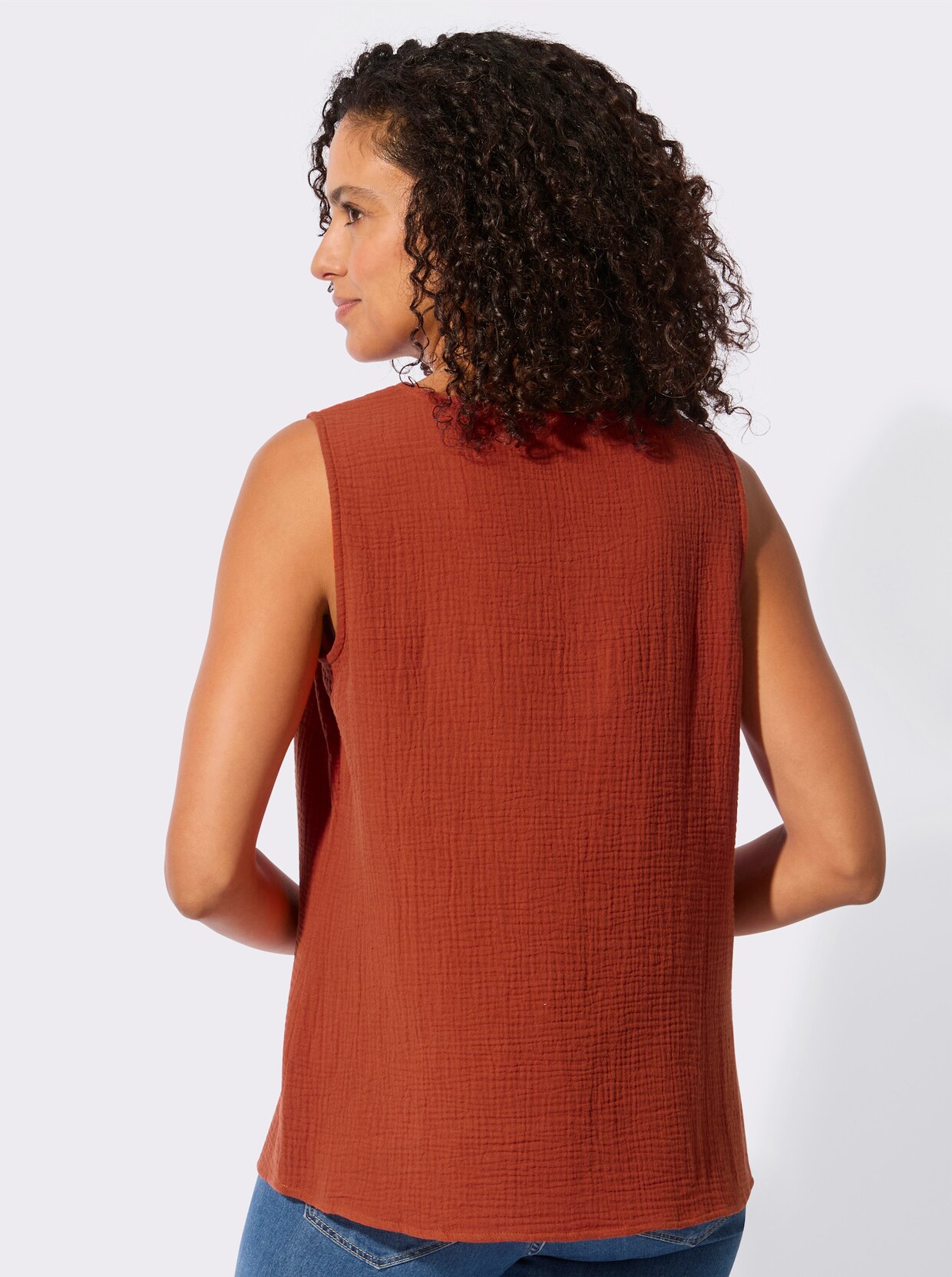 Blusentop - rostrot