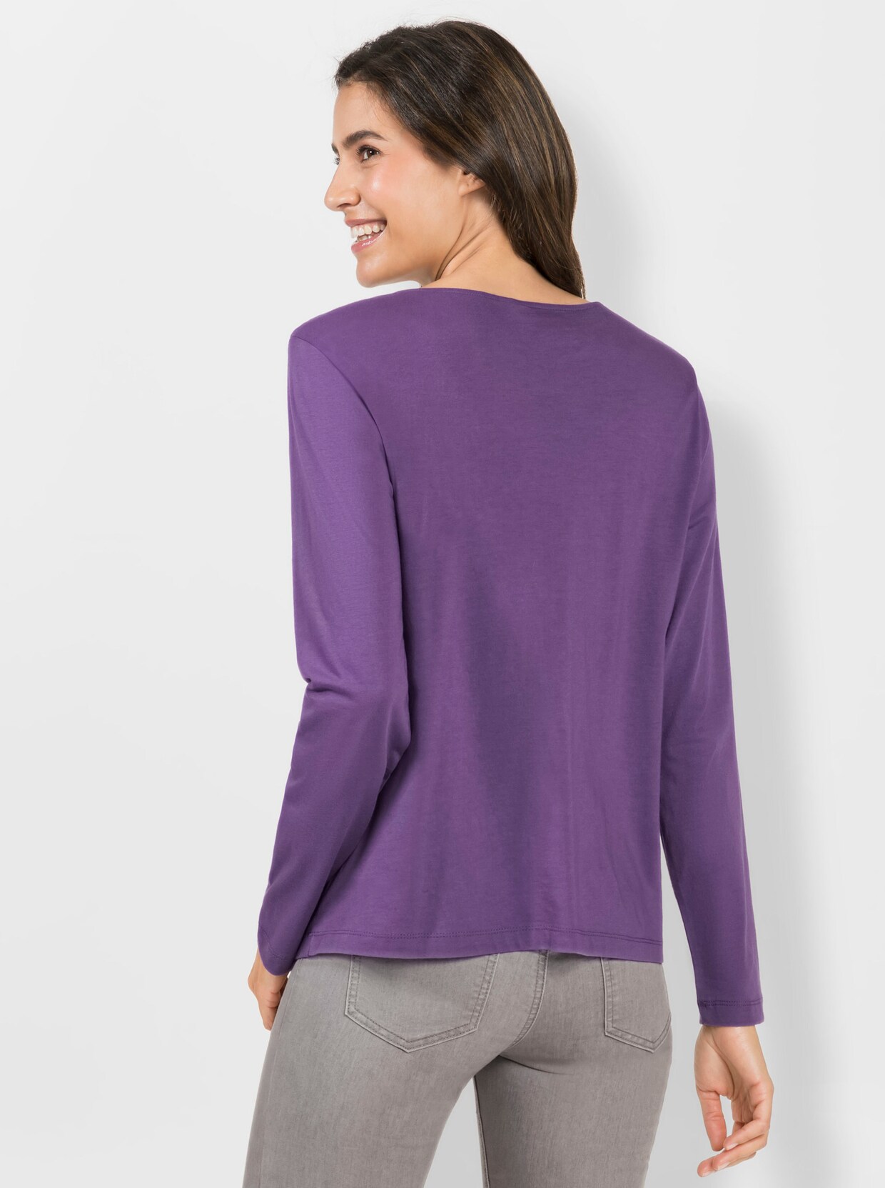 Langarmshirt - lila