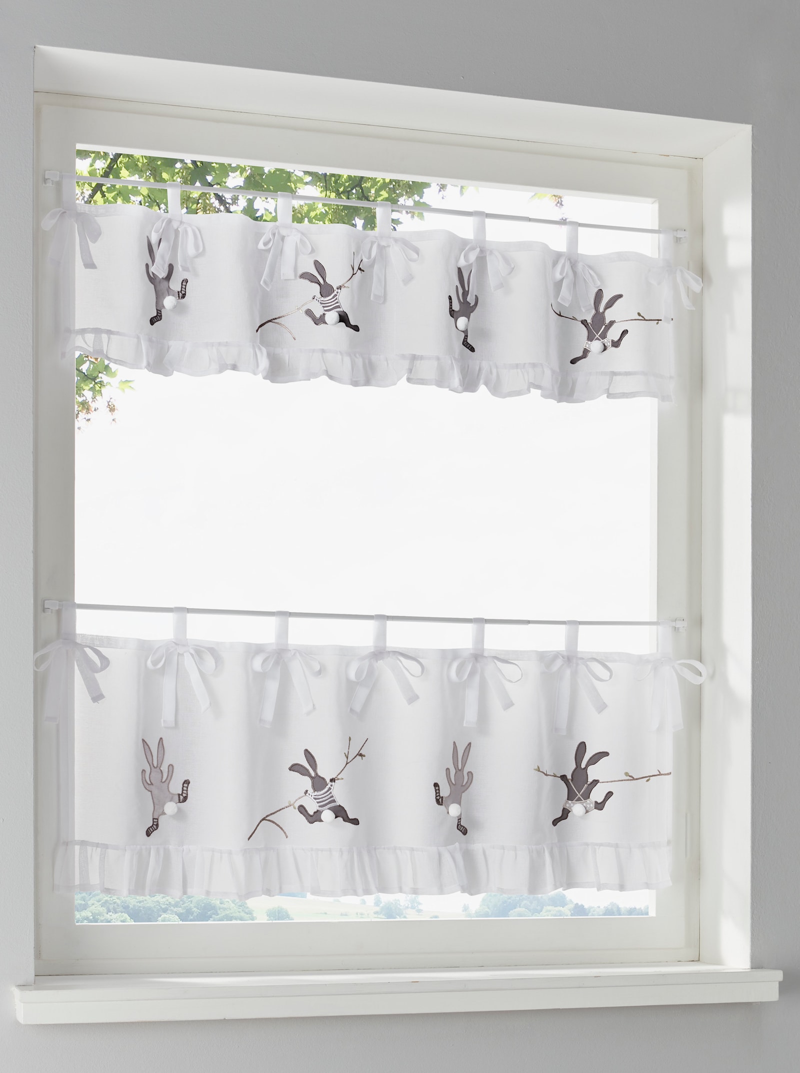 heine home Querbehang - weiß-braun