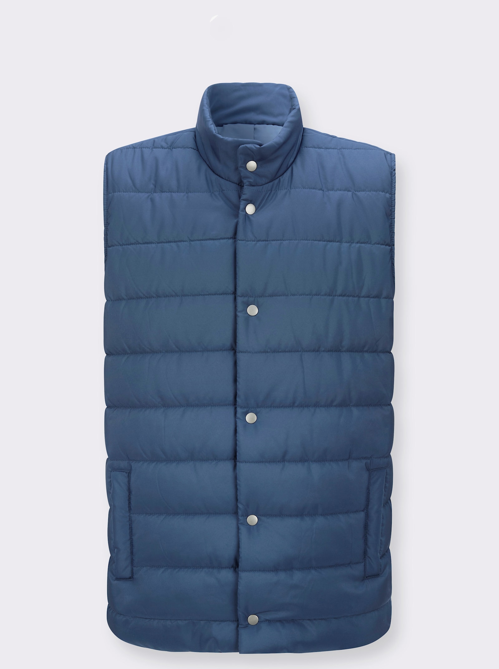 Bodywarmer met opstaande kraag - jeansblauw