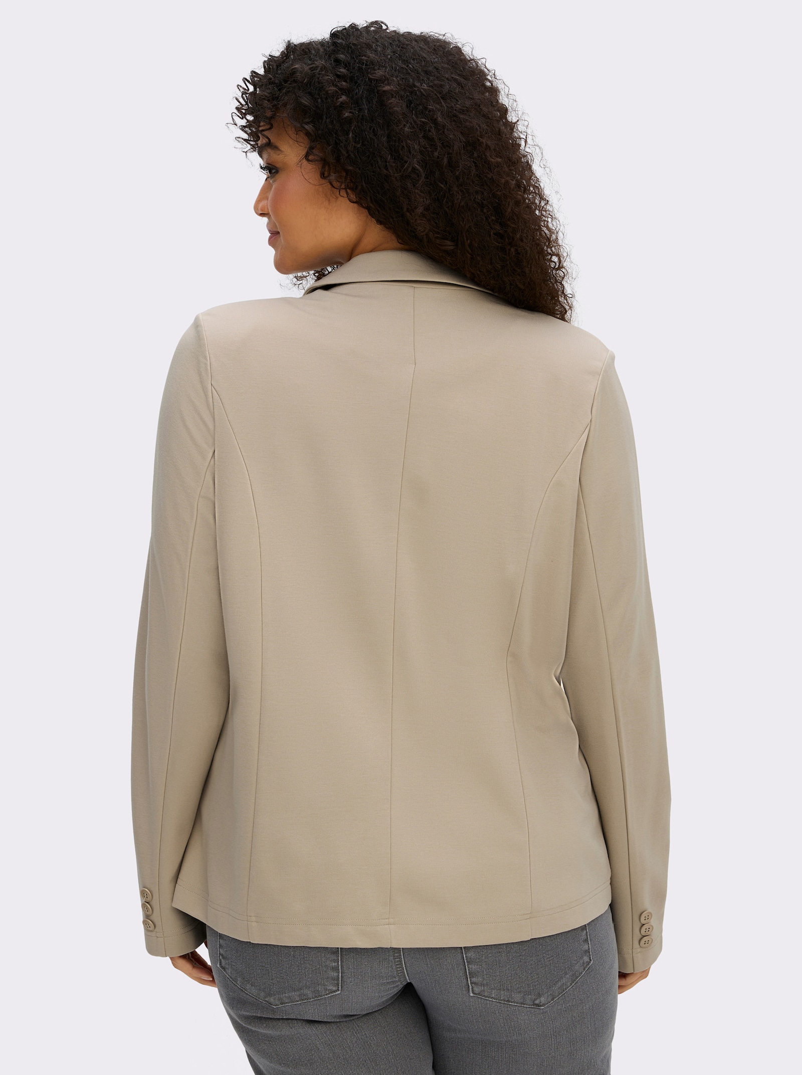  Jerseyblazer in Interlock-Qualität - beige