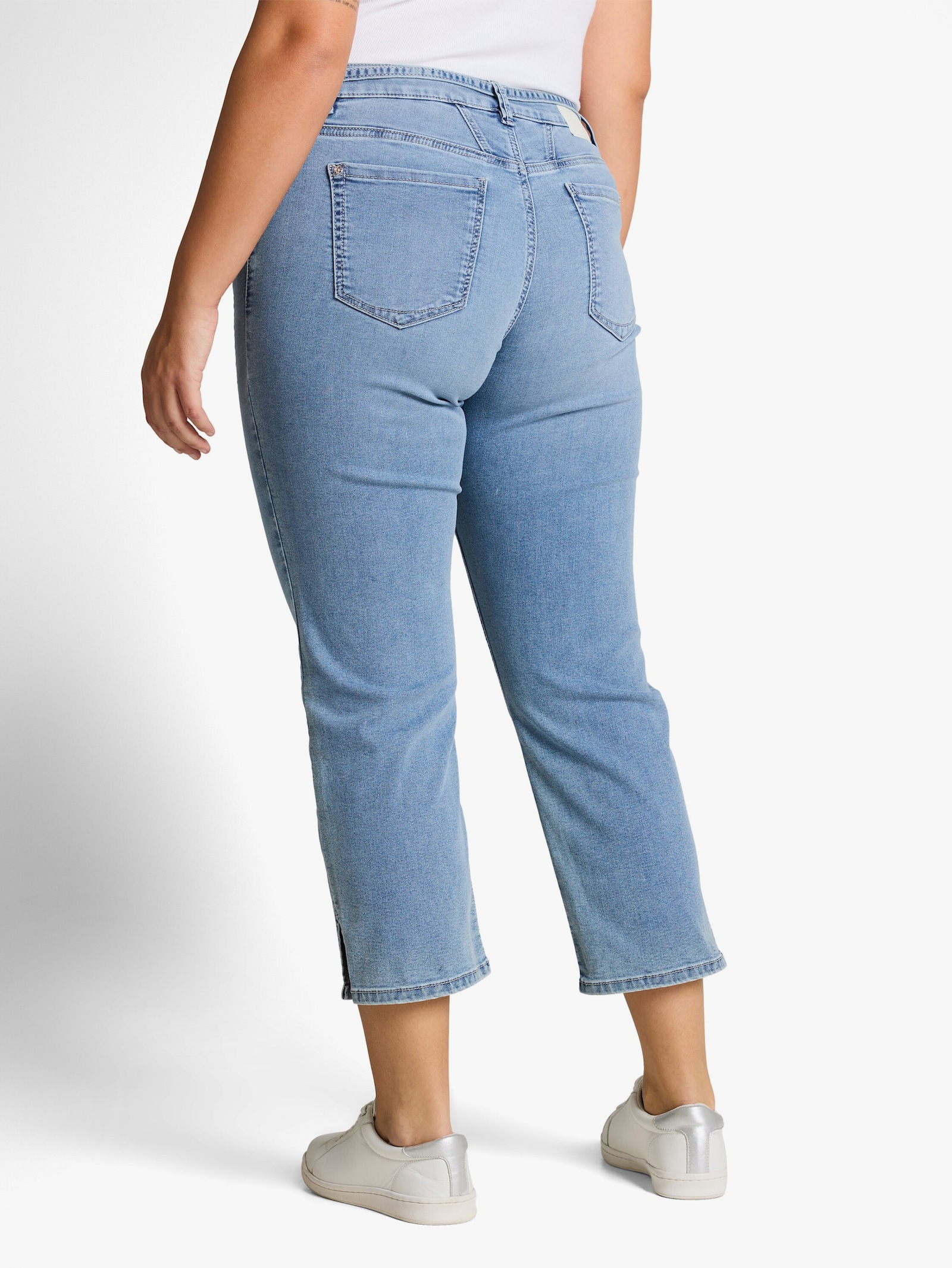 Skinny-fit-Jeans - clean light stone blue denim