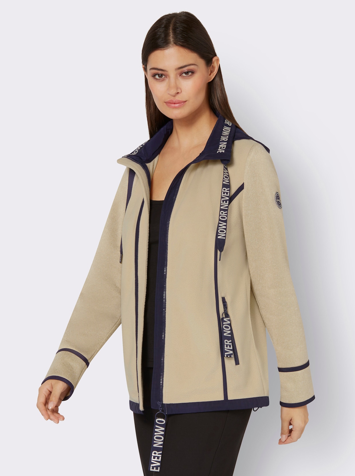 Fleece-Jacke - sand-marine