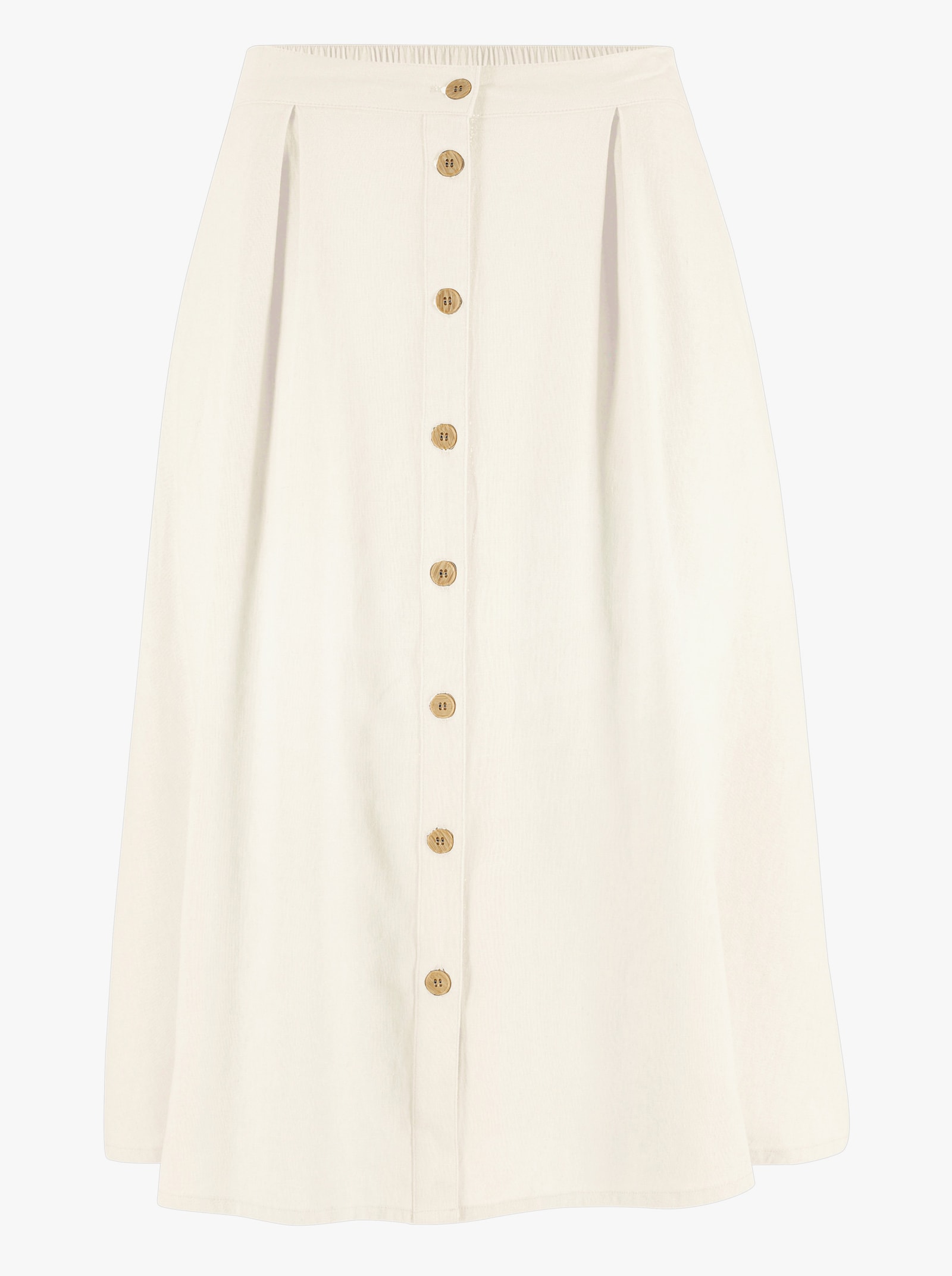 Sommerrock in Baumwoll-Leinen-Mischung - ecru