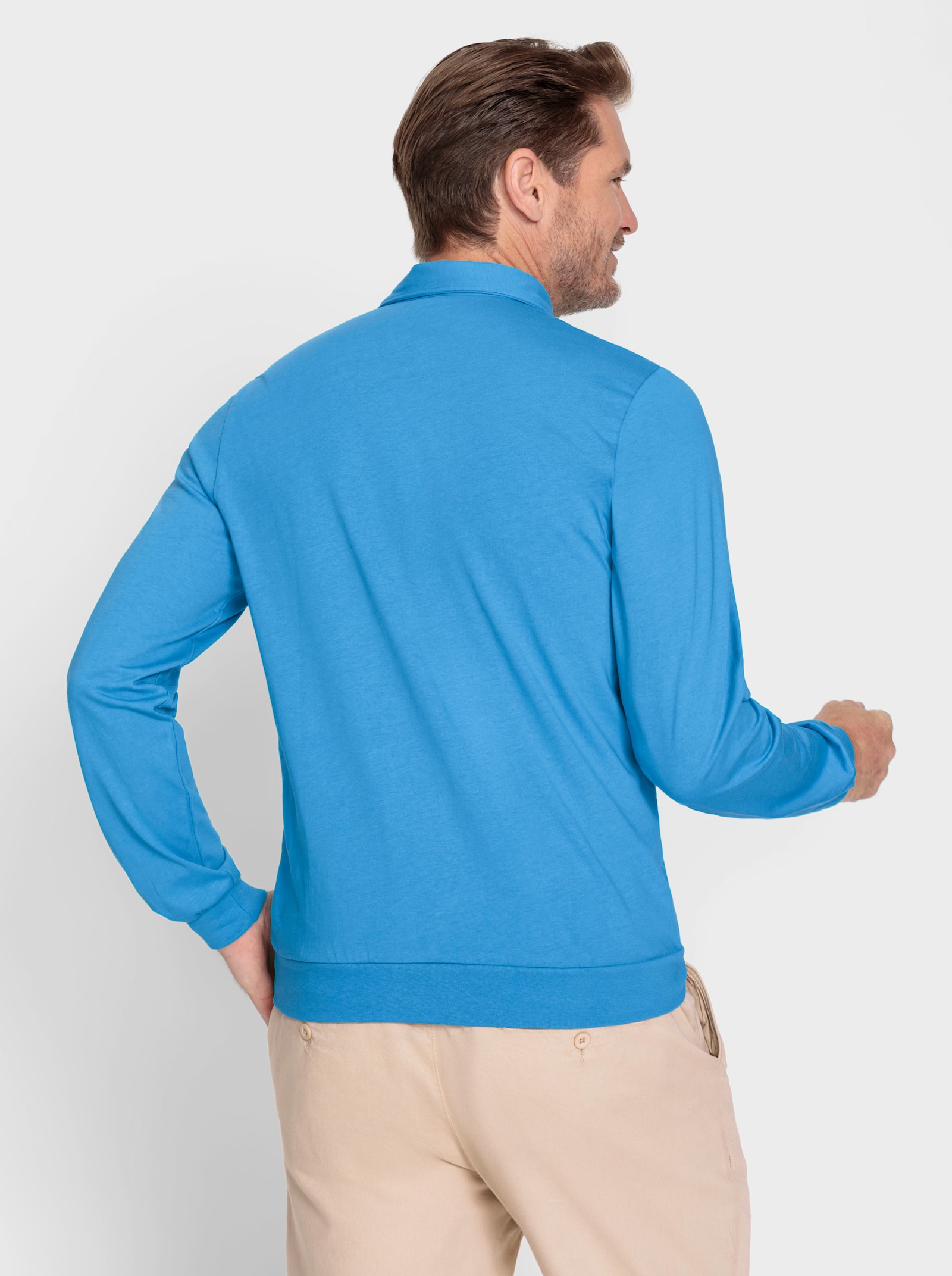 Marco Donati Langarm-Shirt - azur