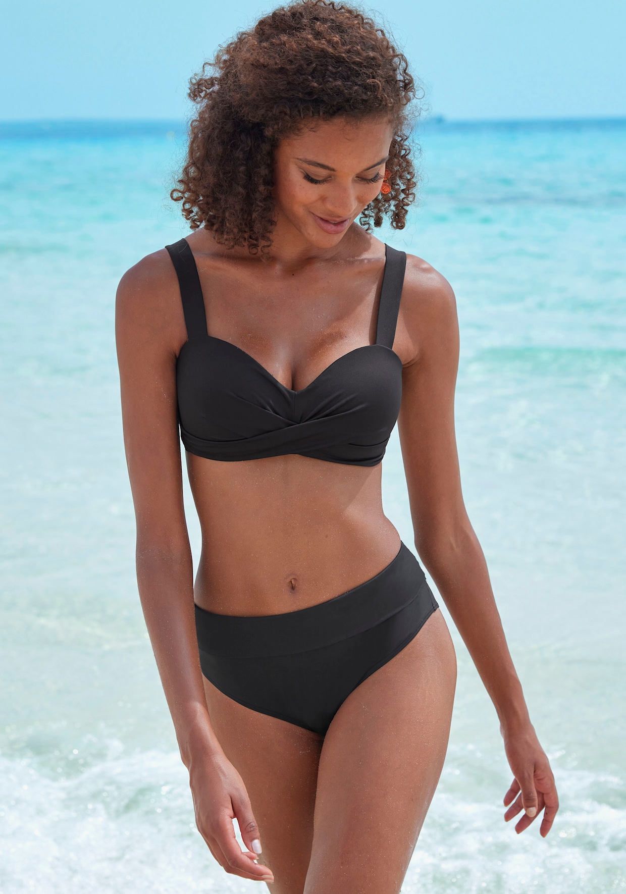 LASCANA Haut de maillot de bain bandeau - noir