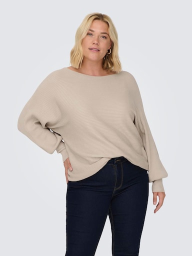 ONLY CARMAKOMA Strickpullover - pumice stone