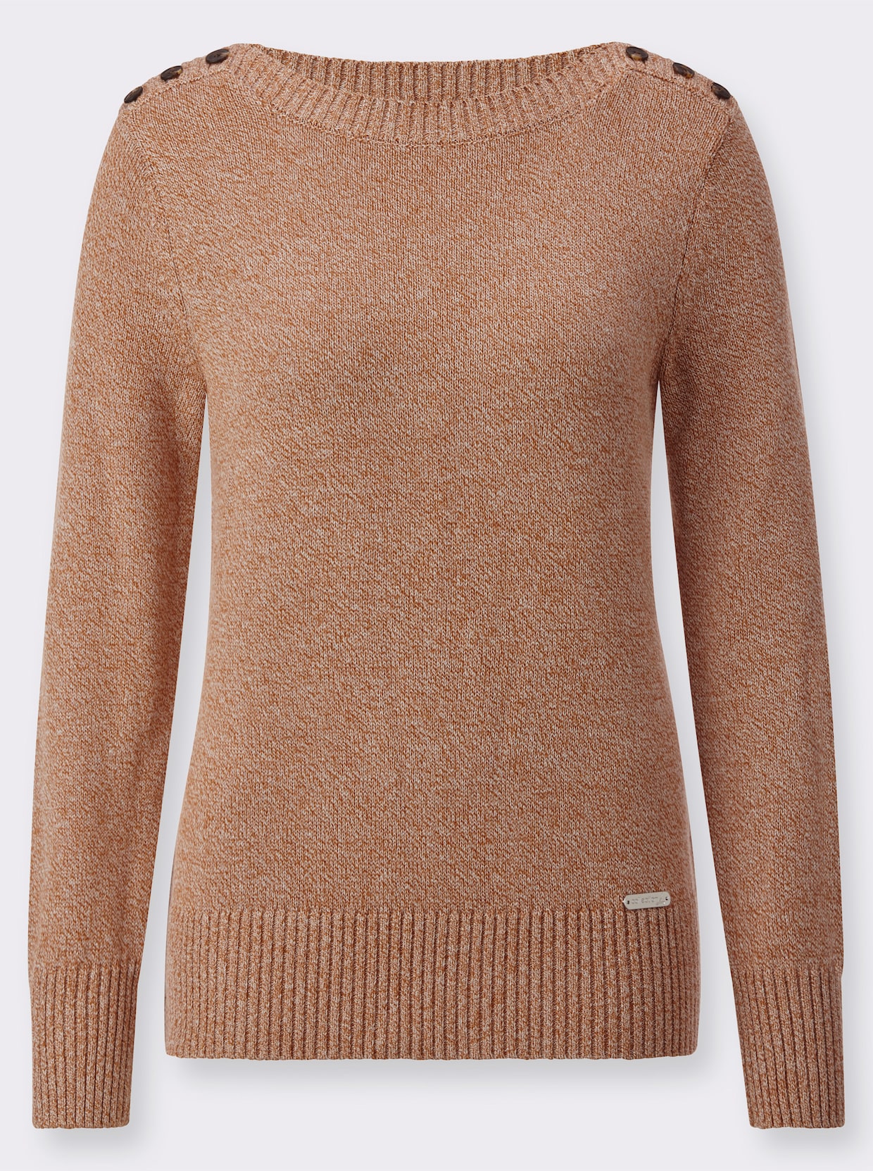 Pullover met lange mouwen - cognac gemêleerd