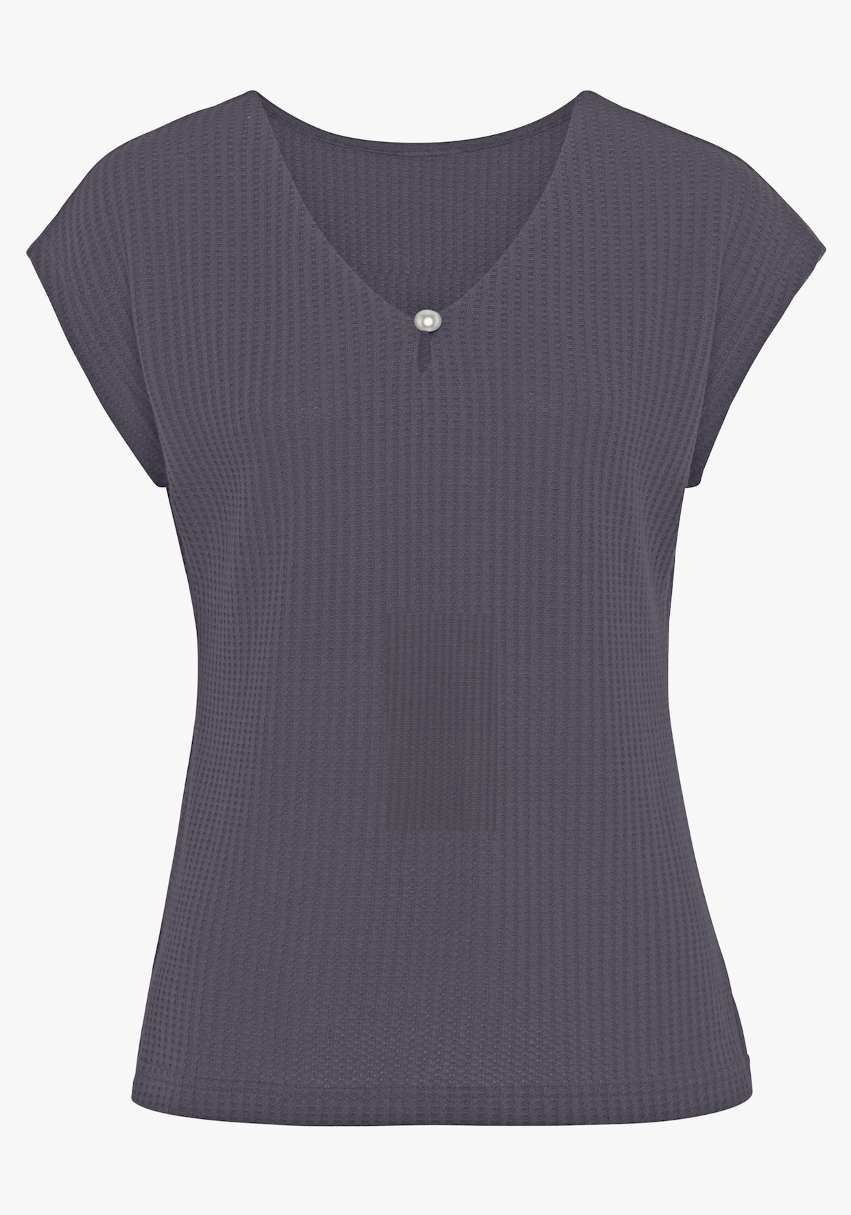 LASCANA T-shirt à manches courtes - mûre, marine