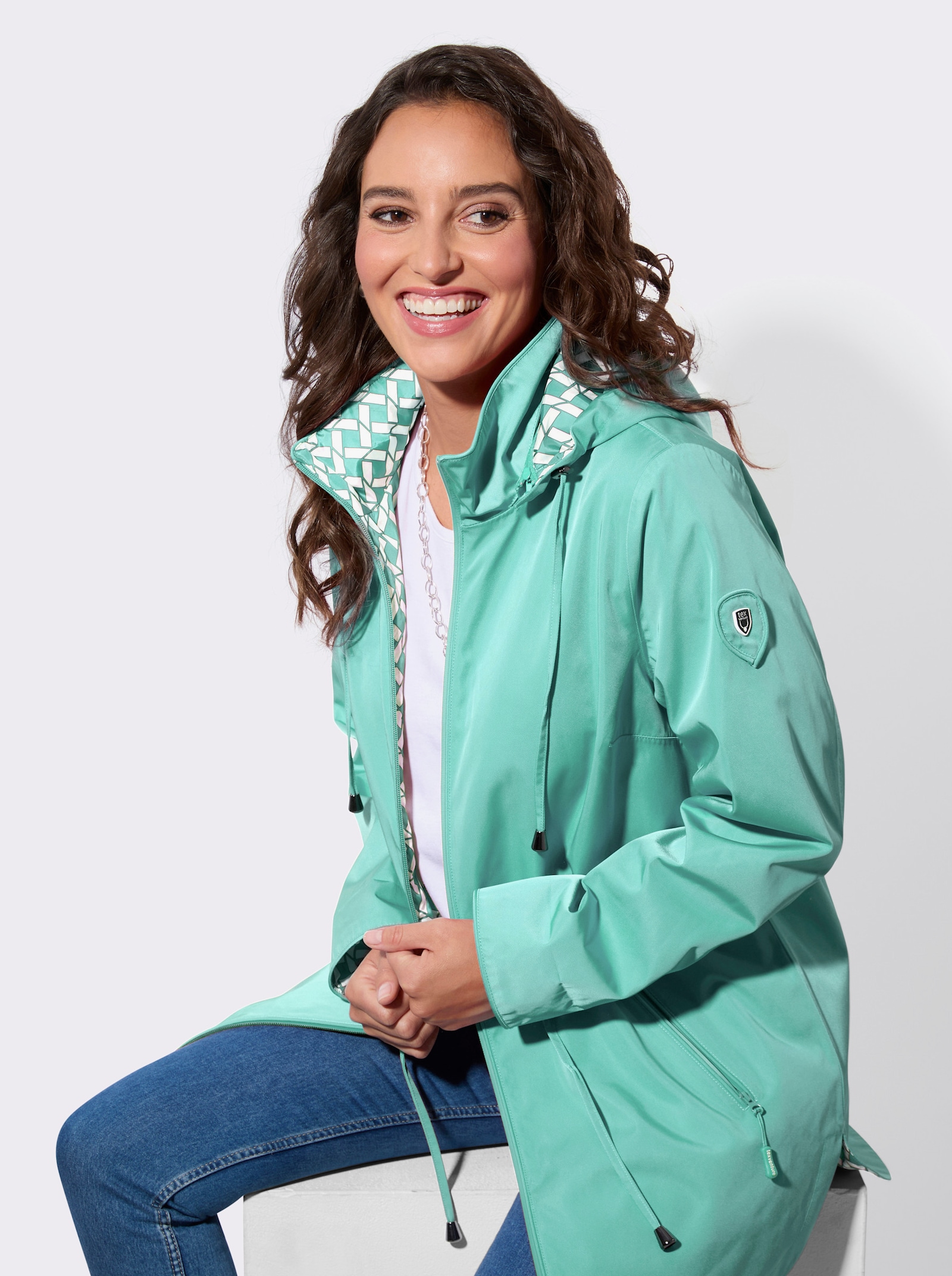 Functioneel jack in innovatieve uitvoering - blauwgroen