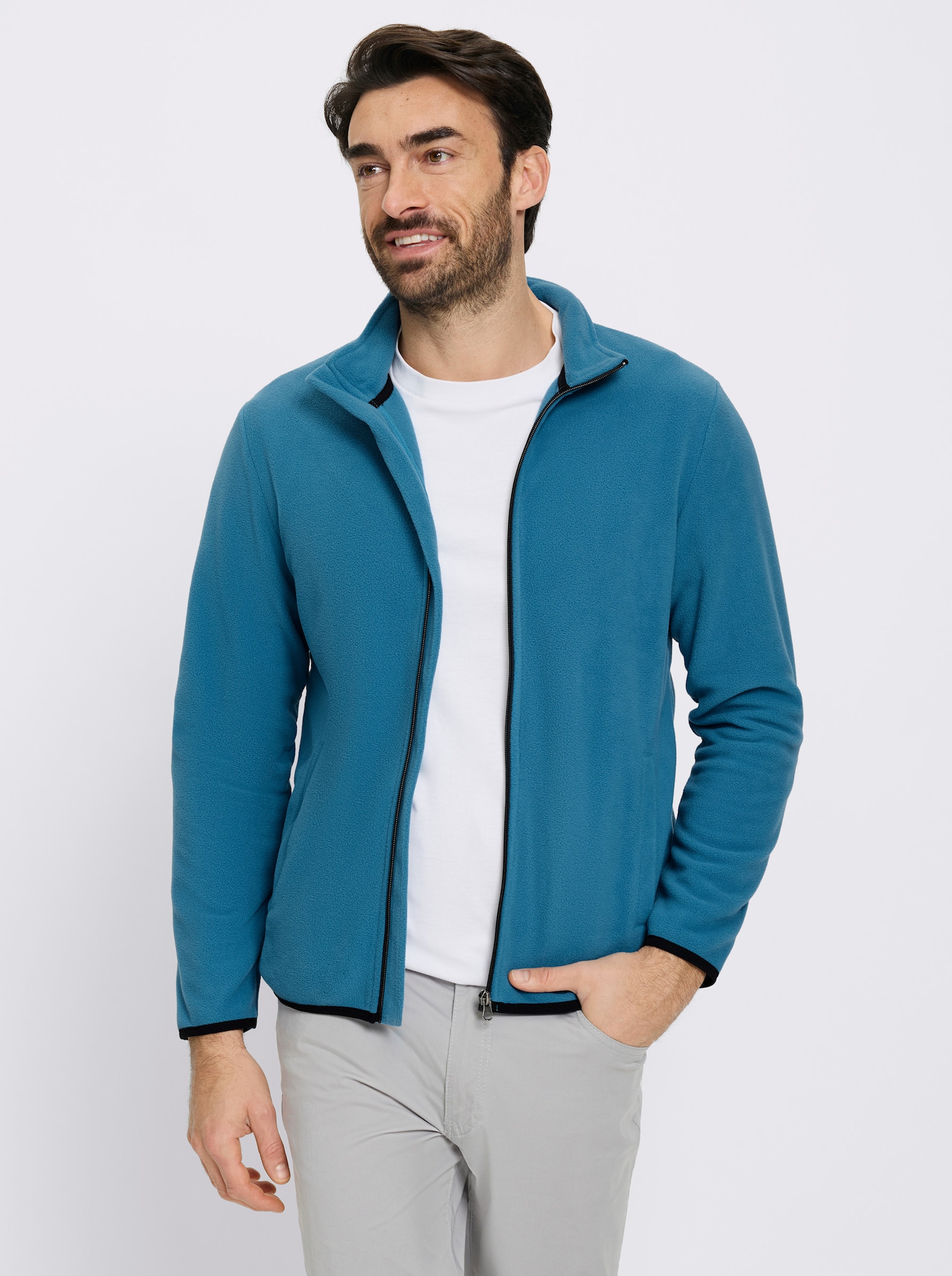 Catamaran Fleecejacke - topas + schwarz