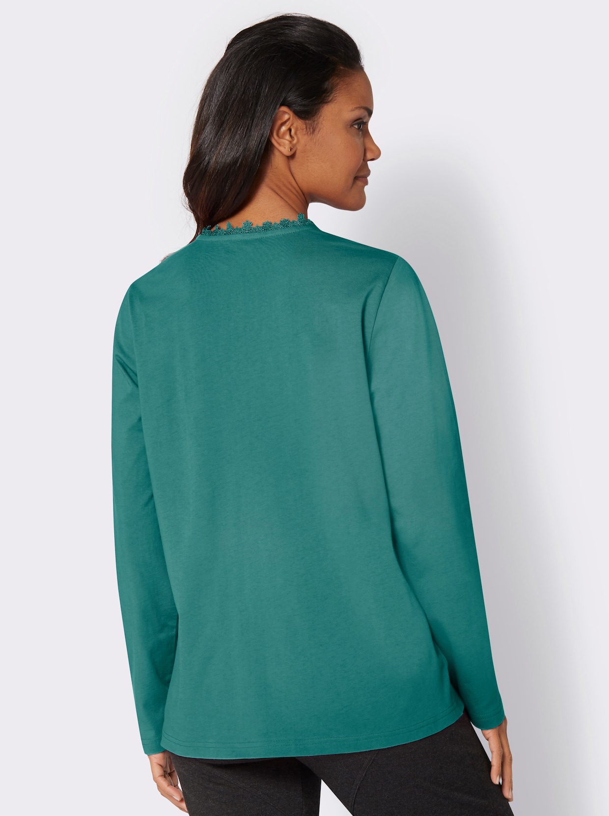 wäschepur Schlafanzug-Shirt - smaragdgrün