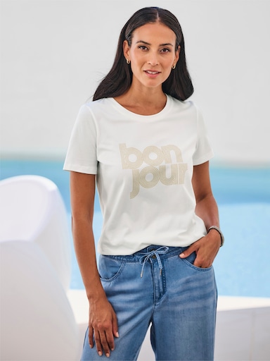 heine T-shirt à manches courtes - écru