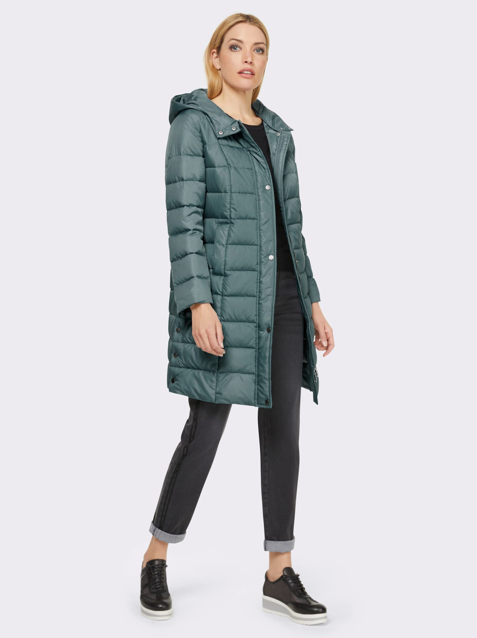 heine Wintermantel mit Wattierung - jade