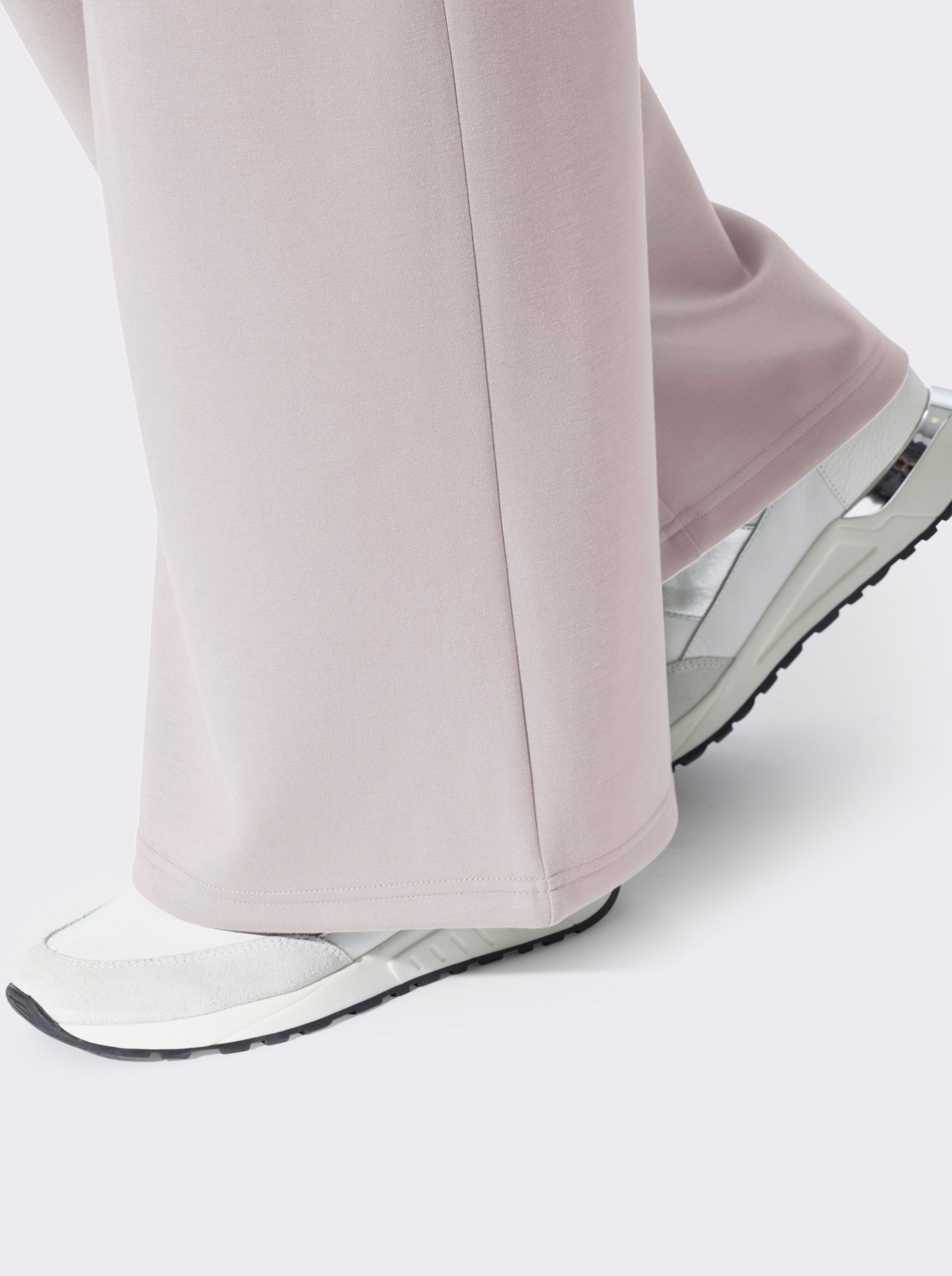 heine Jerseyhose mit Bundfalten - hellgrau