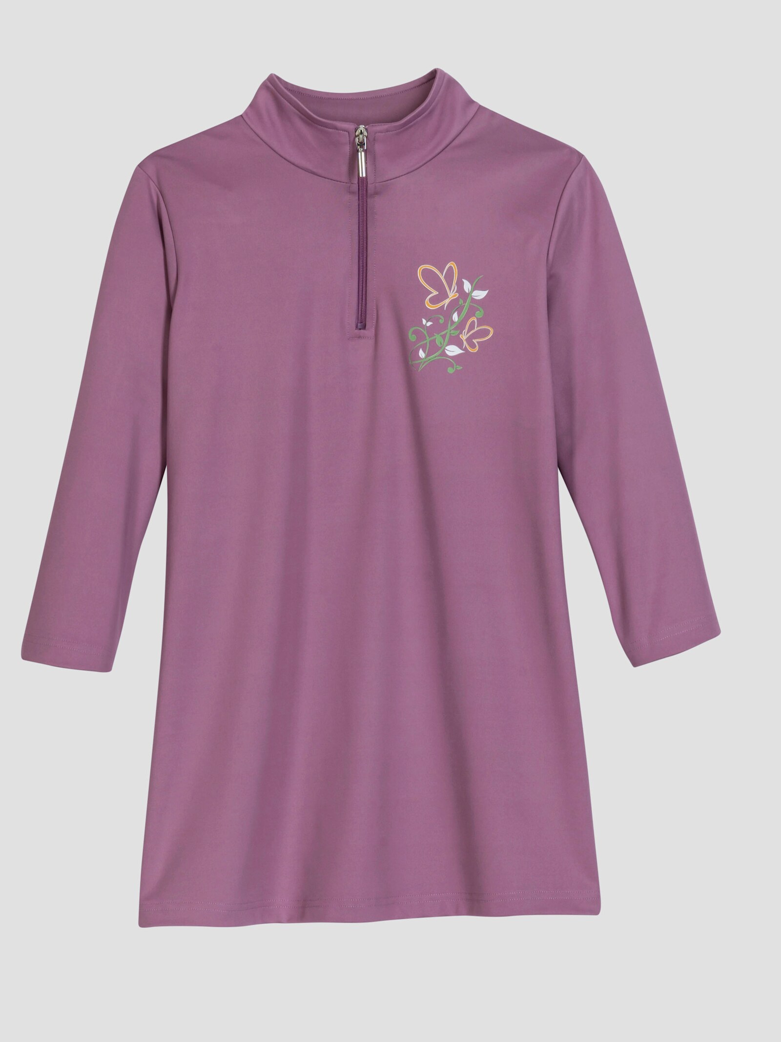 Freizeitshirt mit Druckmotiv - violett