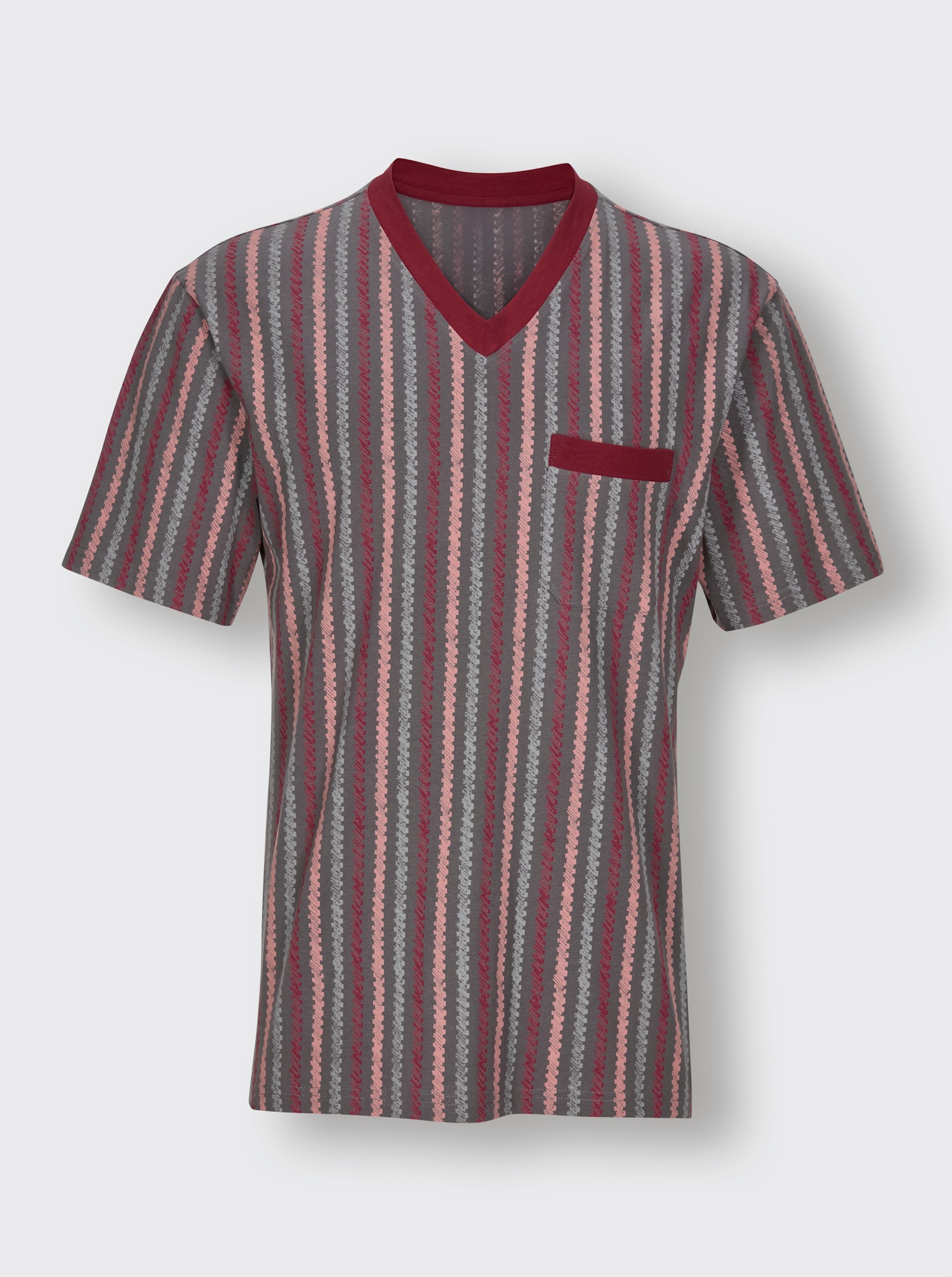 wäschepur men Shortys - dunkelrot + dunkelrot-anthrazit-bedruckt