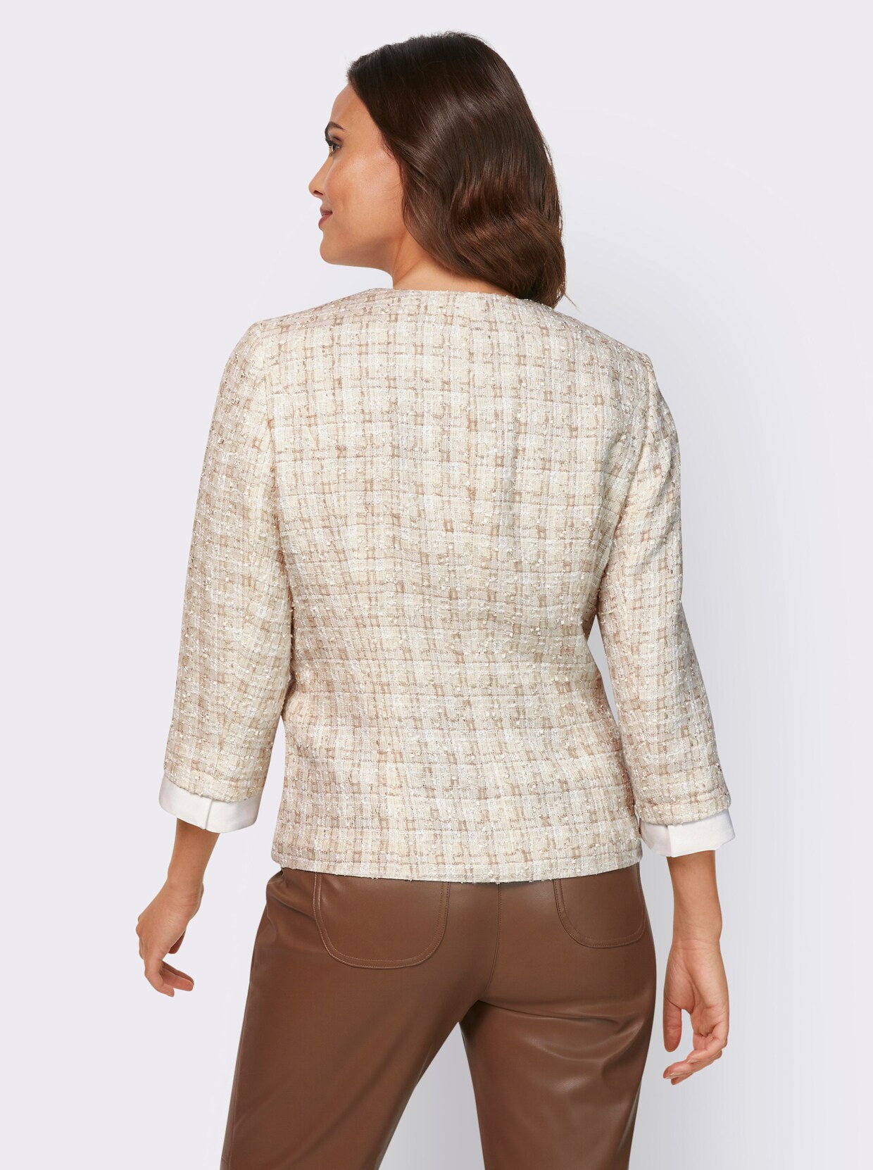 heine Blazer bouclé - écru-ambre chiné