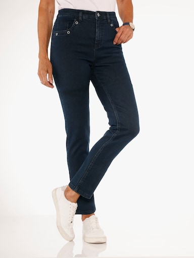 5-Pocket-Jeans mit Ösenverzierung - dark blue