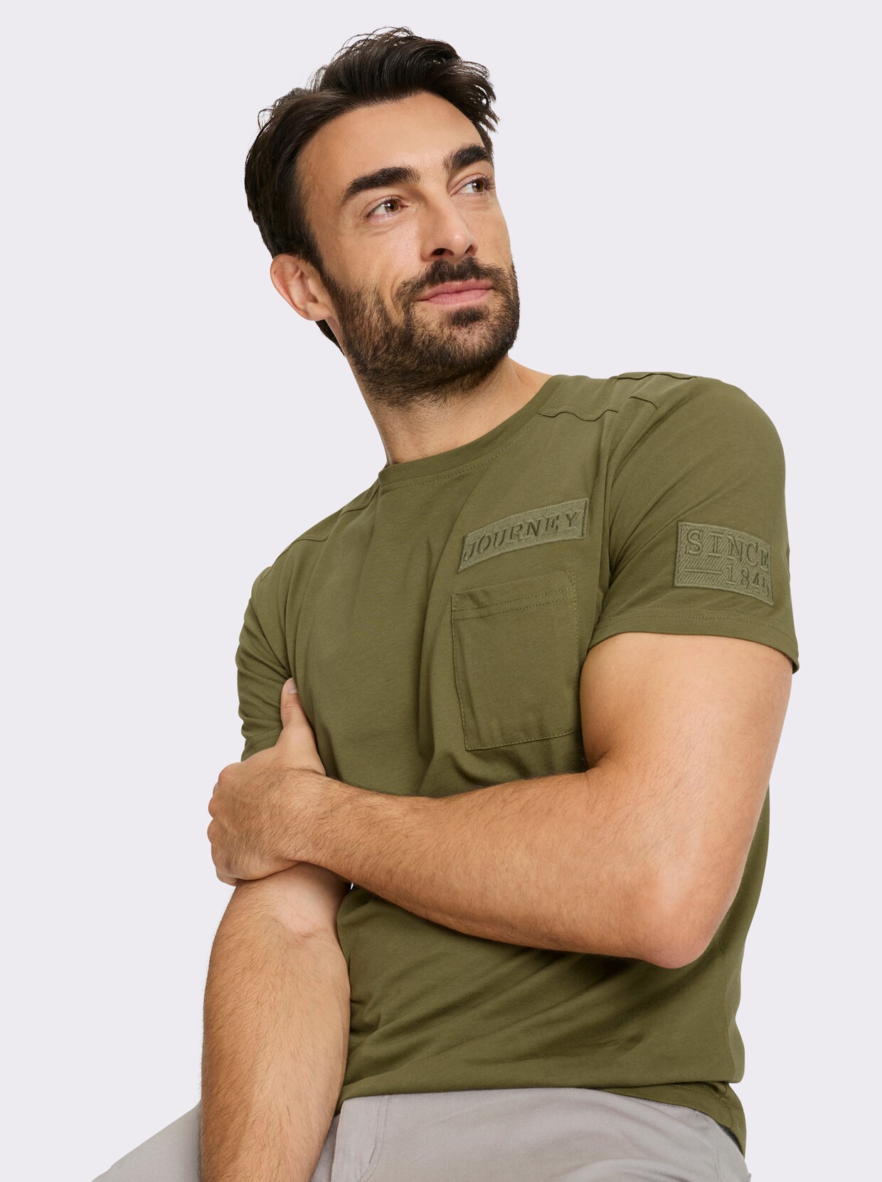 Marco Donati Kurzarmshirt - oliv