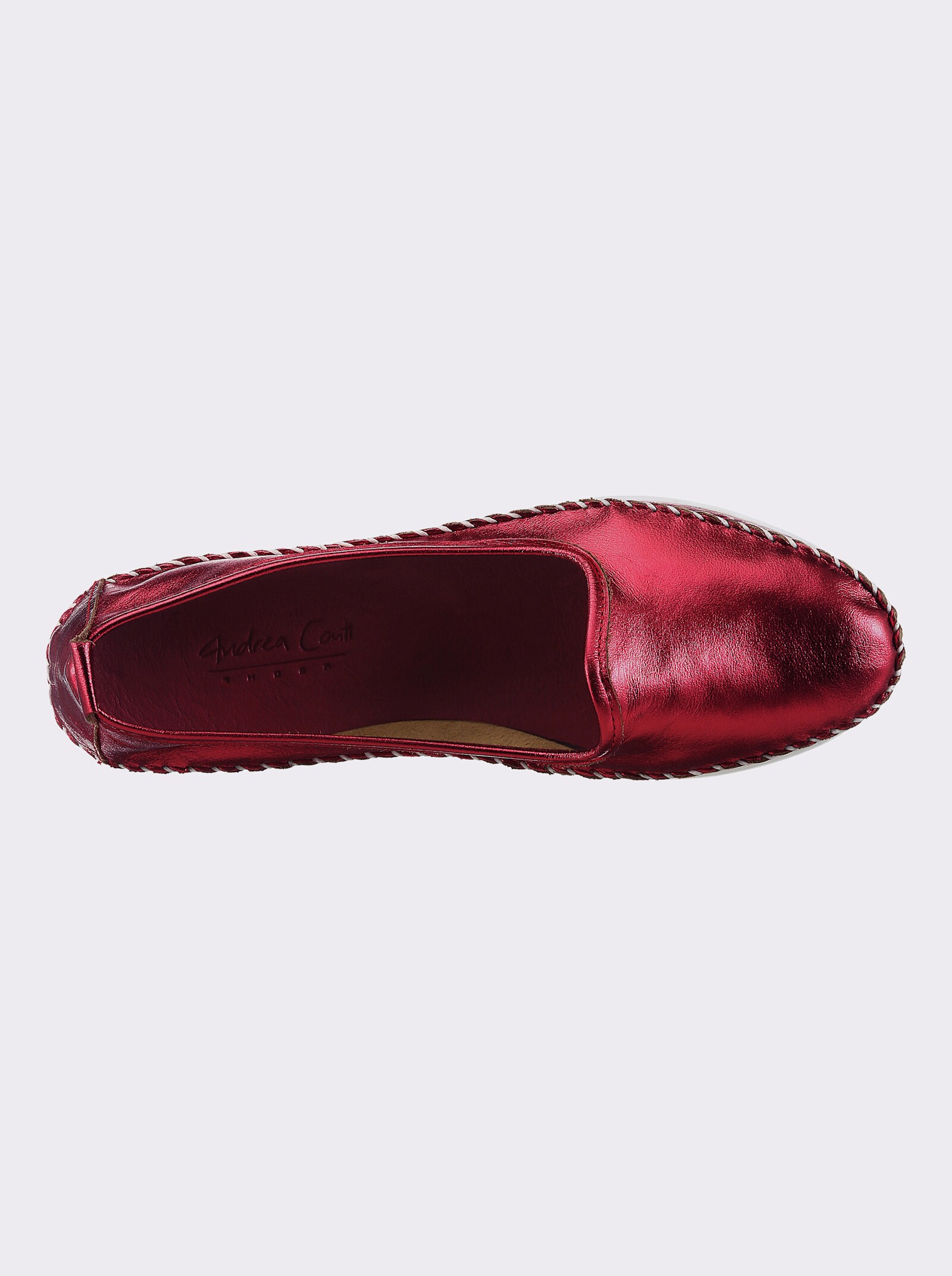 Andrea Conti Slipper - rot-metallic