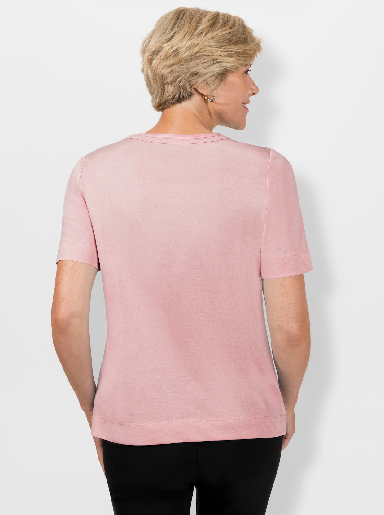 Shirt met ronde hals - roze
