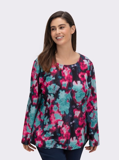 sheego Sweatshirt - schwarz-bedruckt