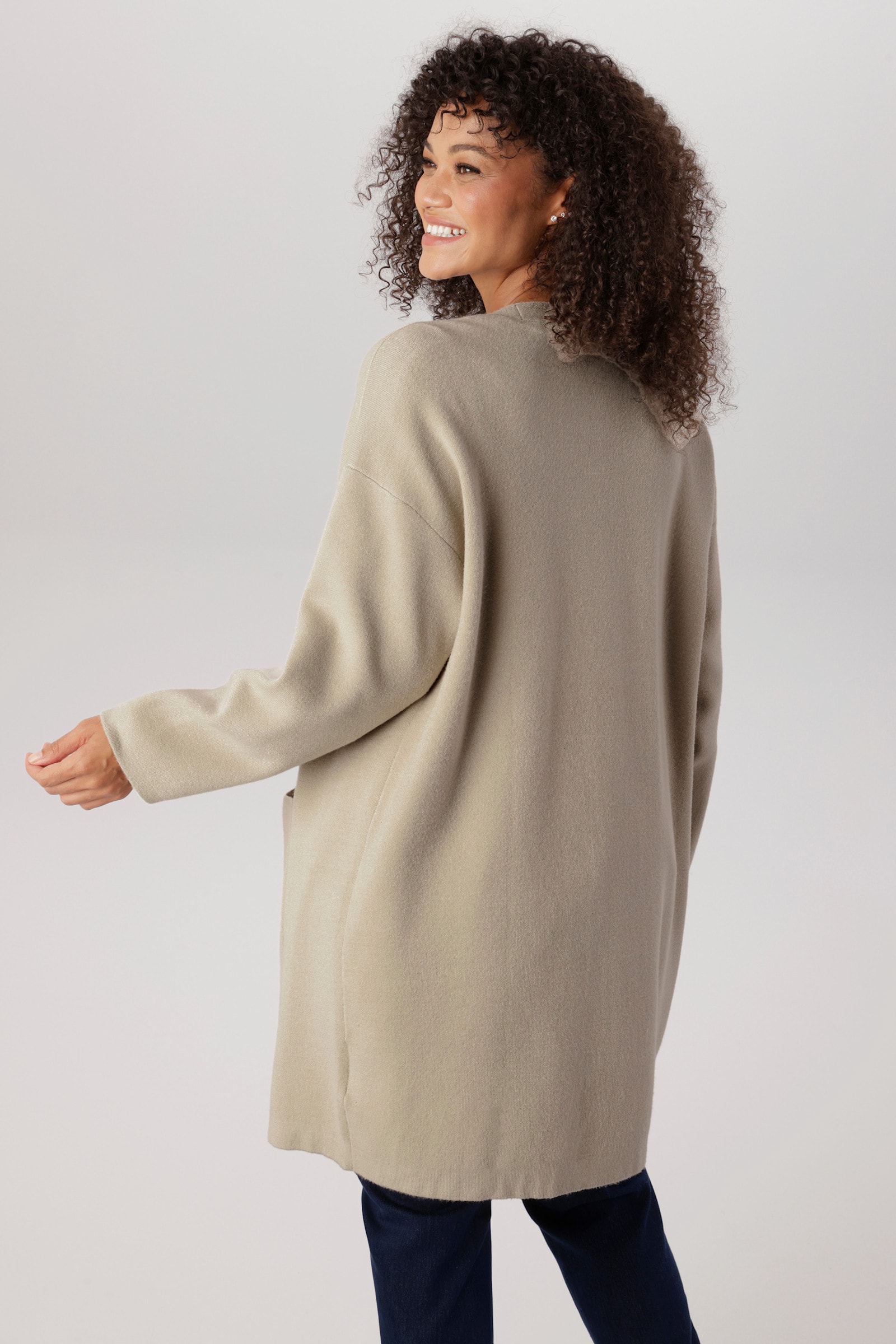 Aniston PLUS Longstrickjacke - beige