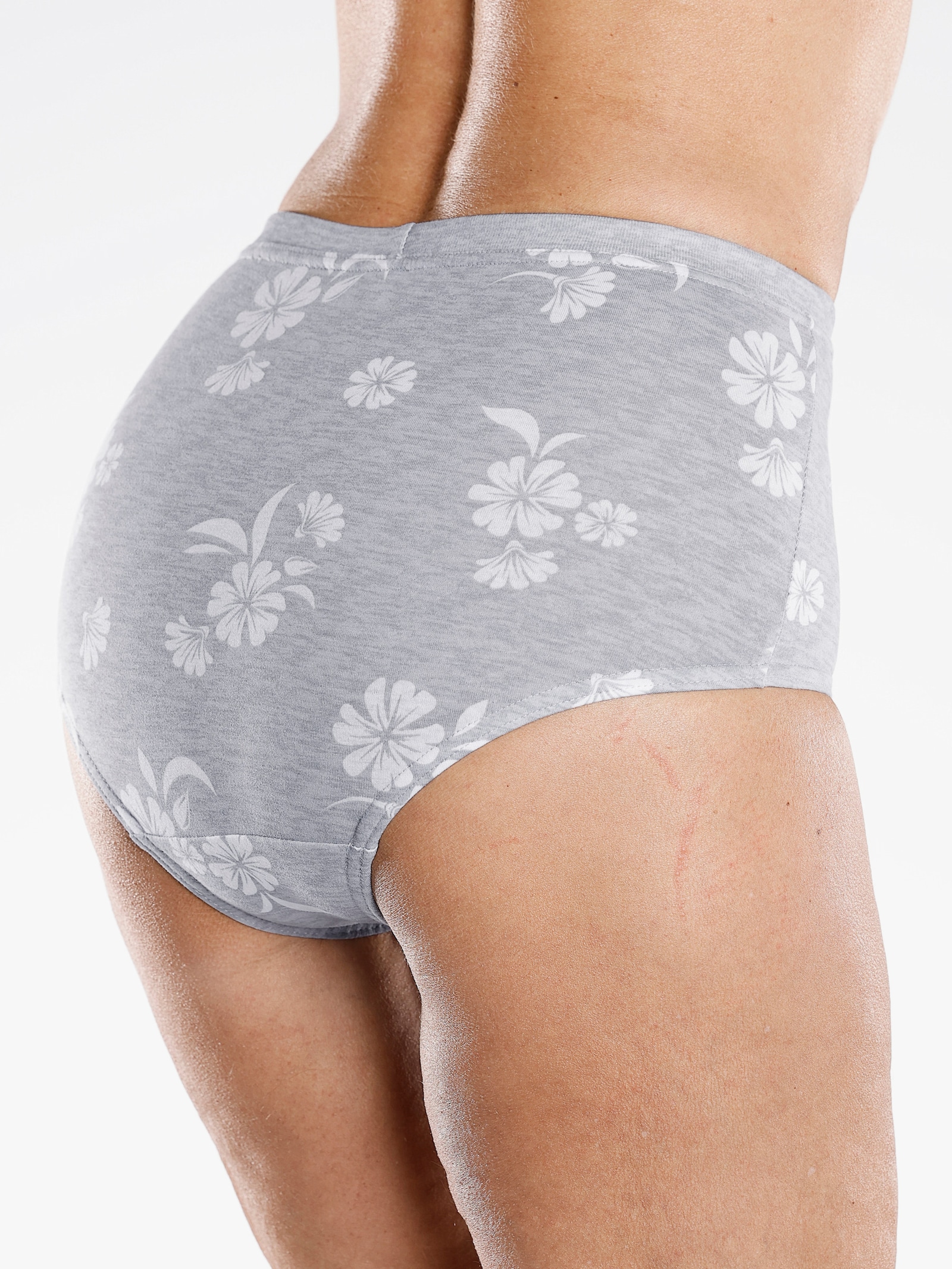 Kalhotky s pasem v balení po 4 ks - pestrá-melír