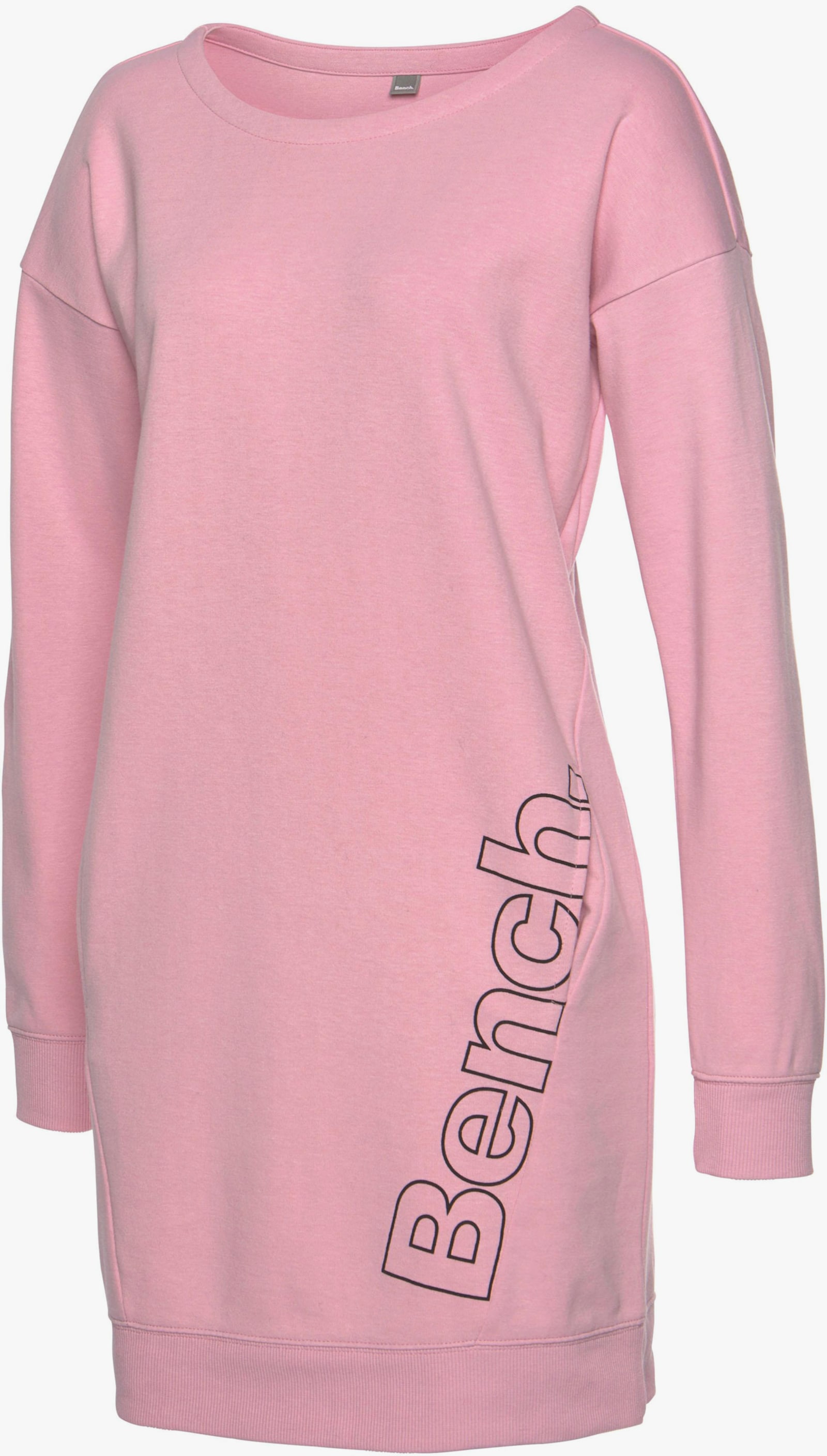 Bench. Loungewear Sweatkleid - rosa-schwarz