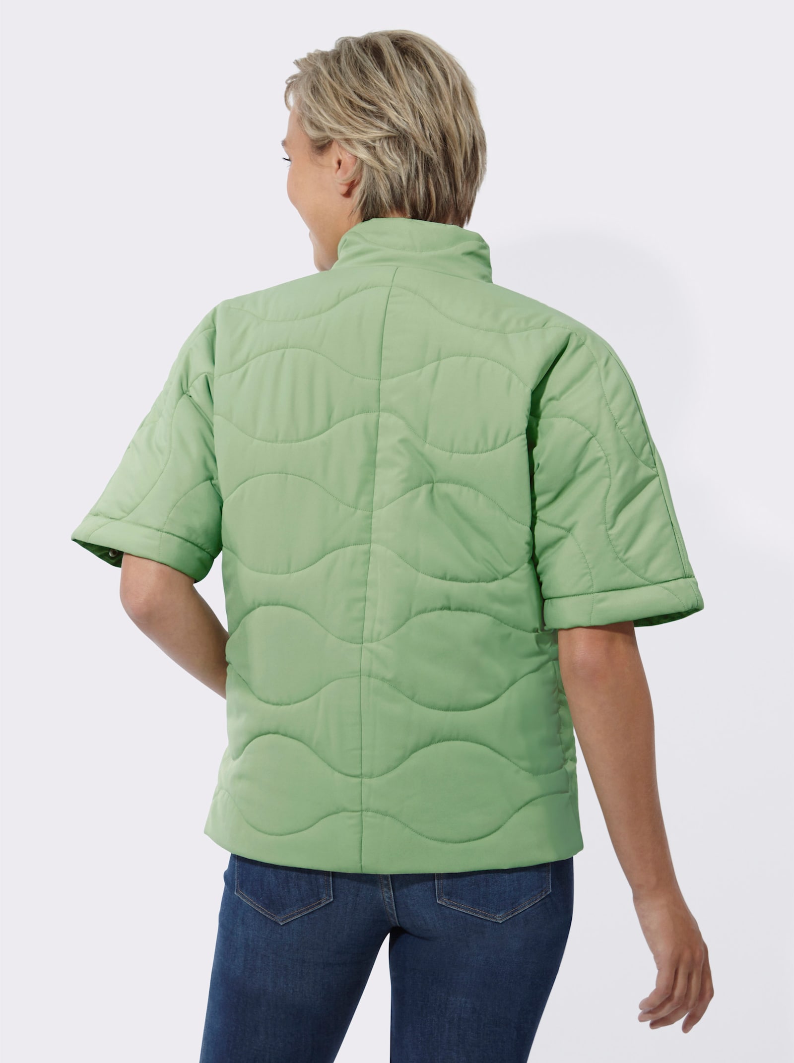 Functioneel jack met variabele mouwlengte - eucalyptus