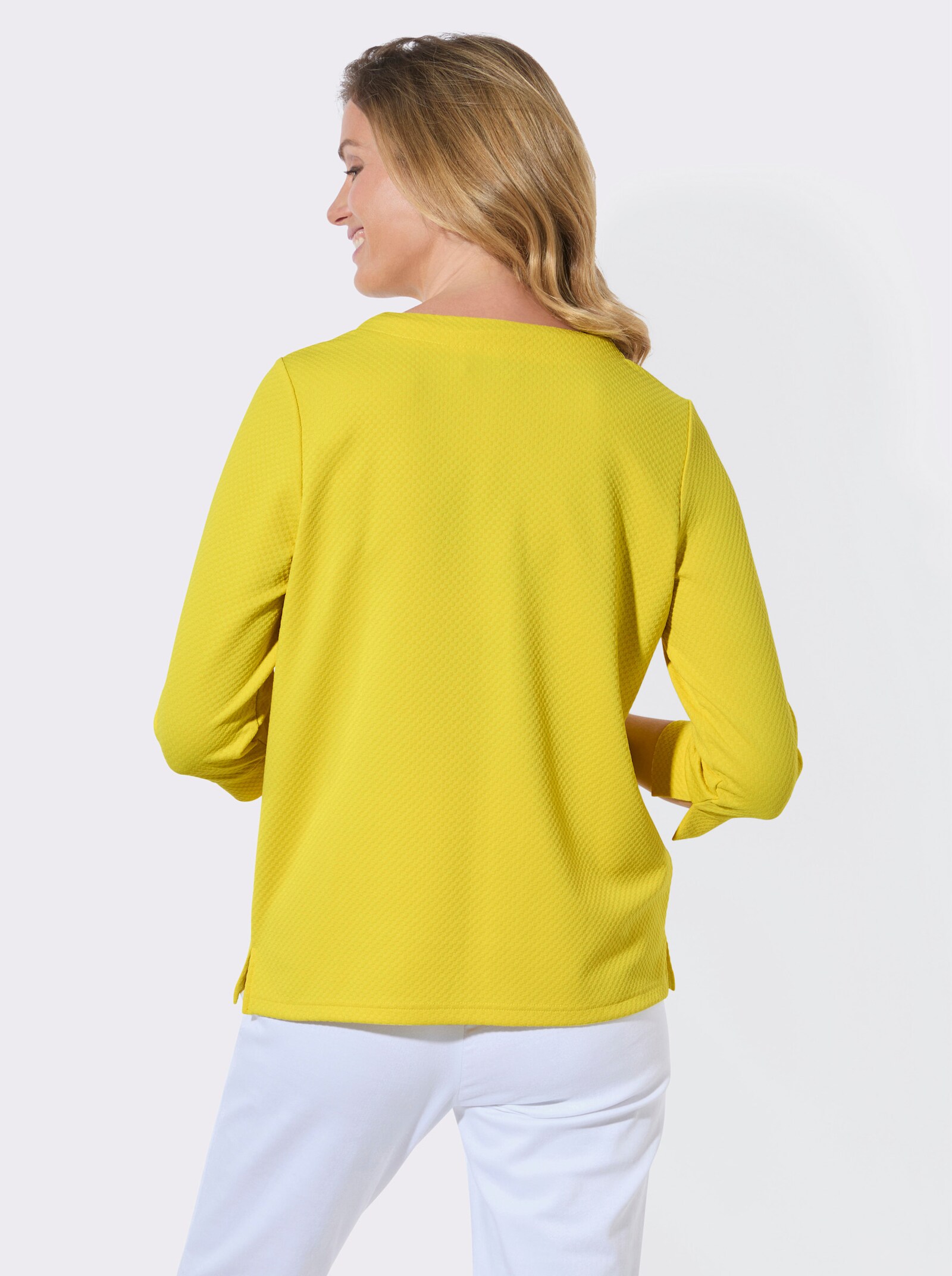3/4-Arm-Shirt in pflegeleichter Qualität - limone