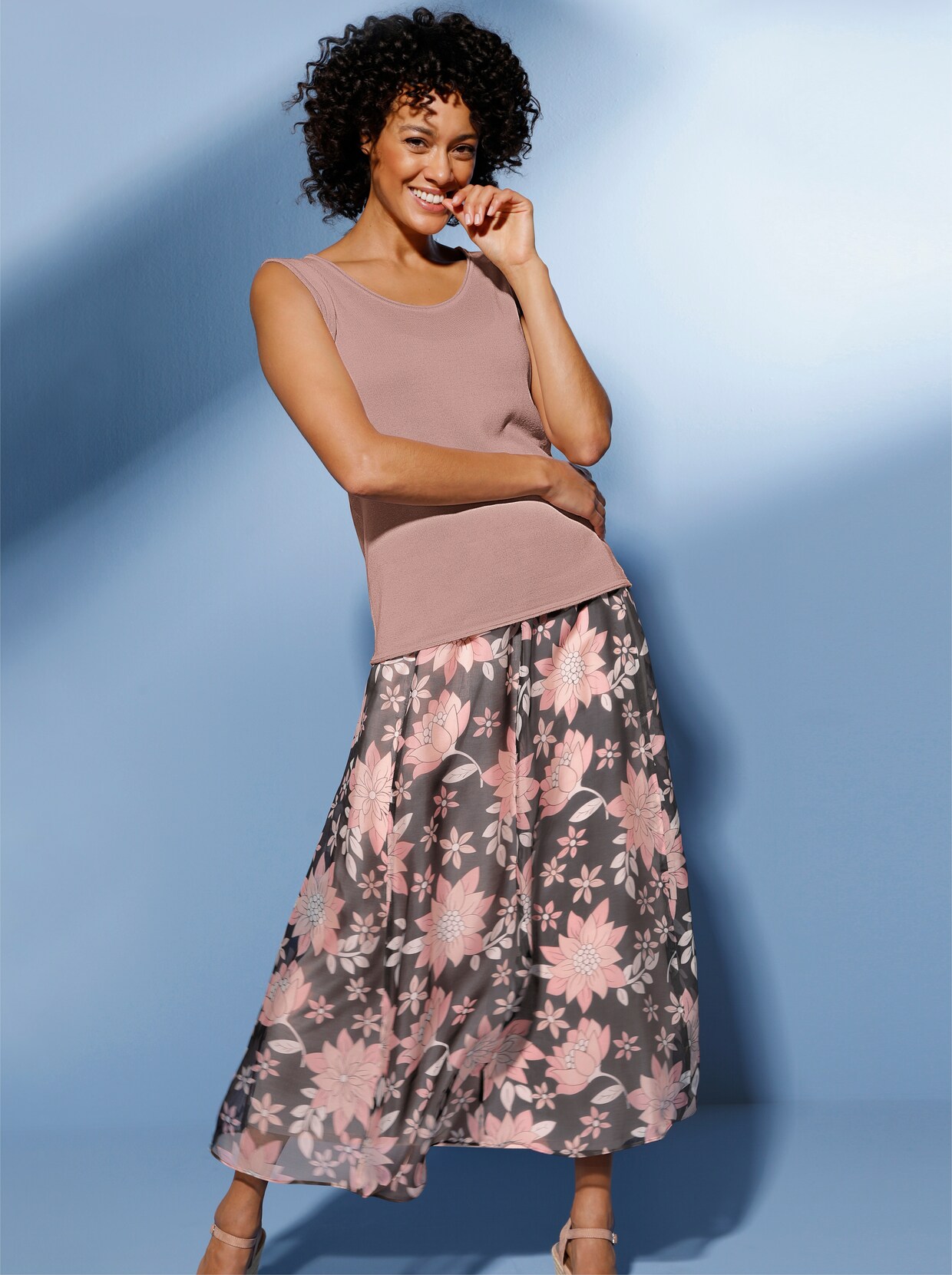 Creation L Premium Seiden-Kaschmir-Stricktop - rosé