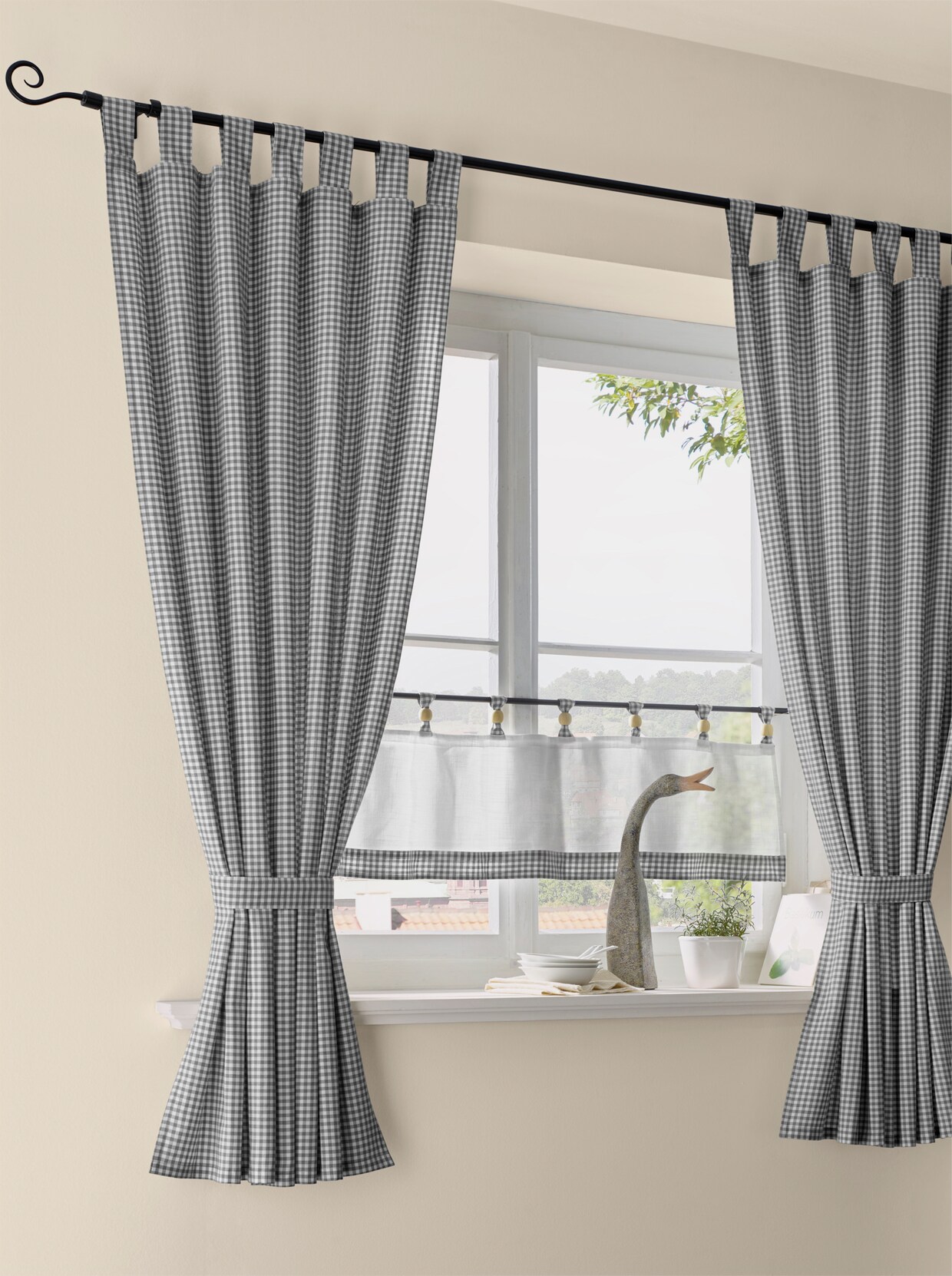 heine home Panneaux - gris-blanc cassé